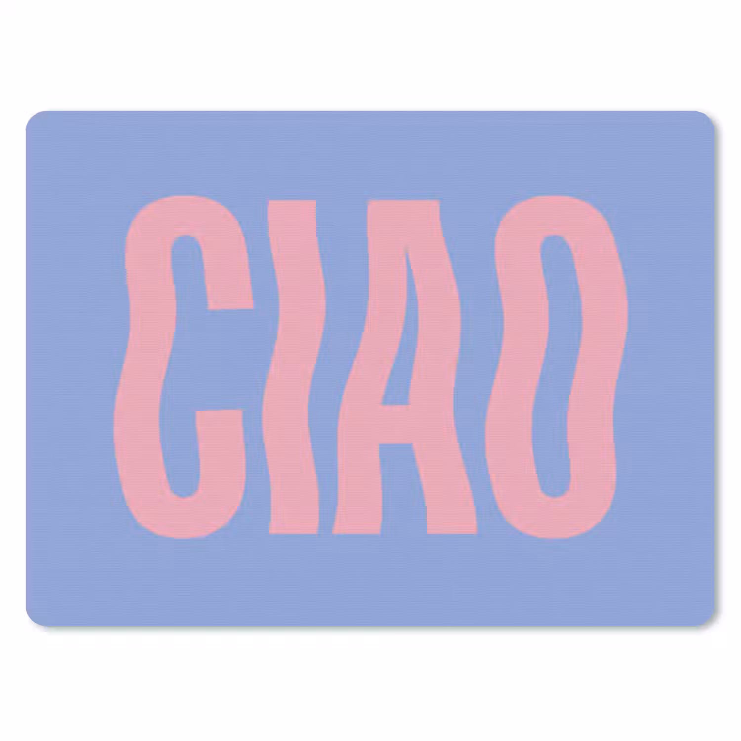 Ciao - Roze - Blauw - Golvend muismat rubber klein -3d