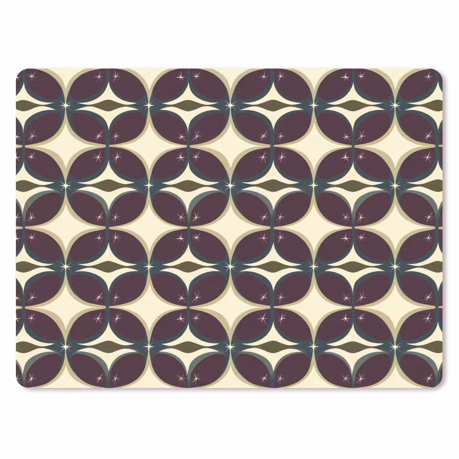 Cirkel - Retro - Kleurrijk muismat rubber klein 262 -3d