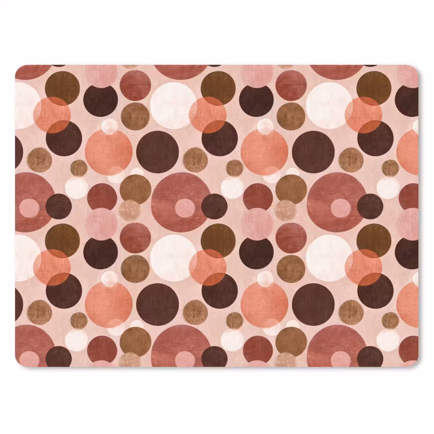 Cirkels - Modern - Kleurrijk muismat rubber klein 262 -3d