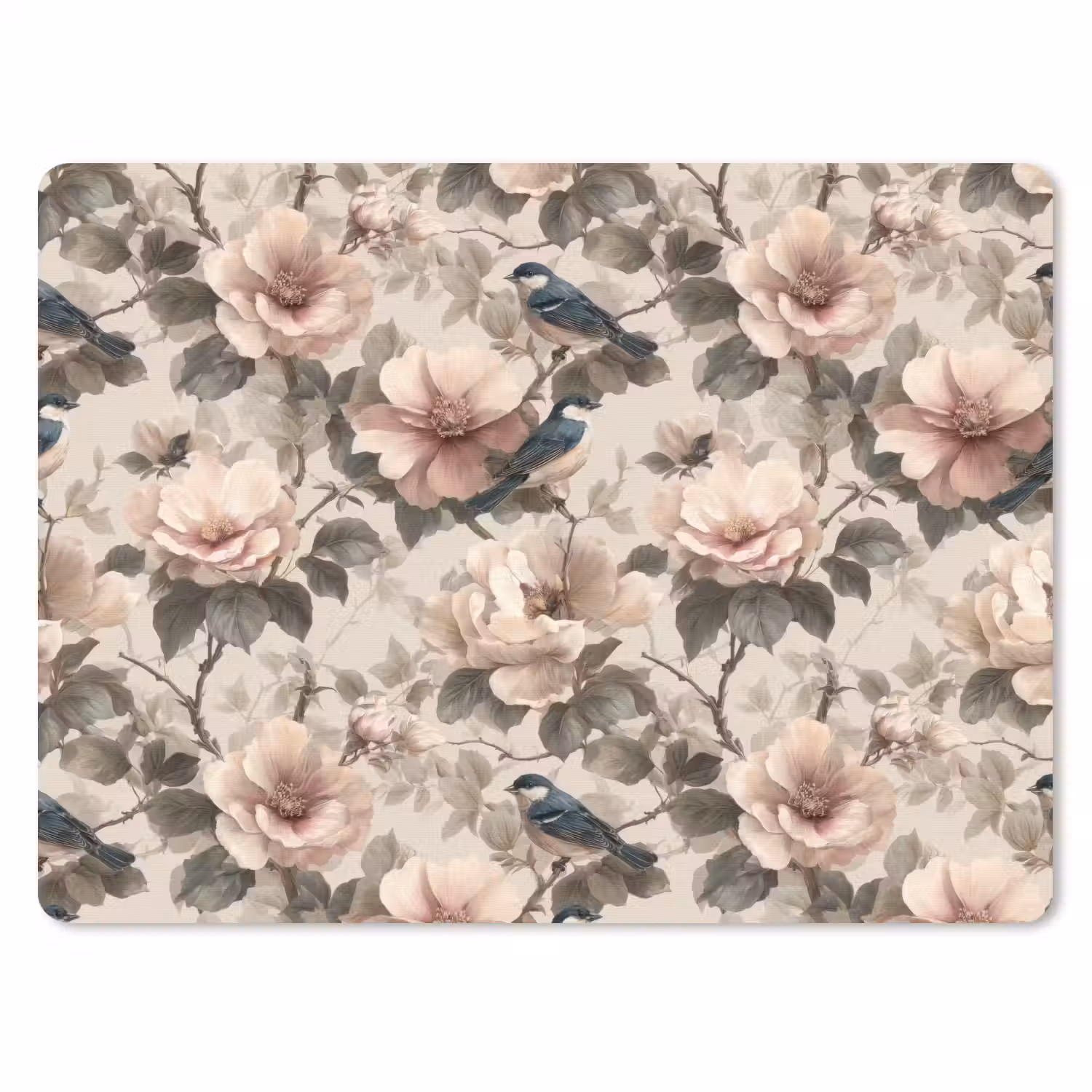 Klassiek - Vogels - Kleurrijk muismat rubber klein 262 -3d