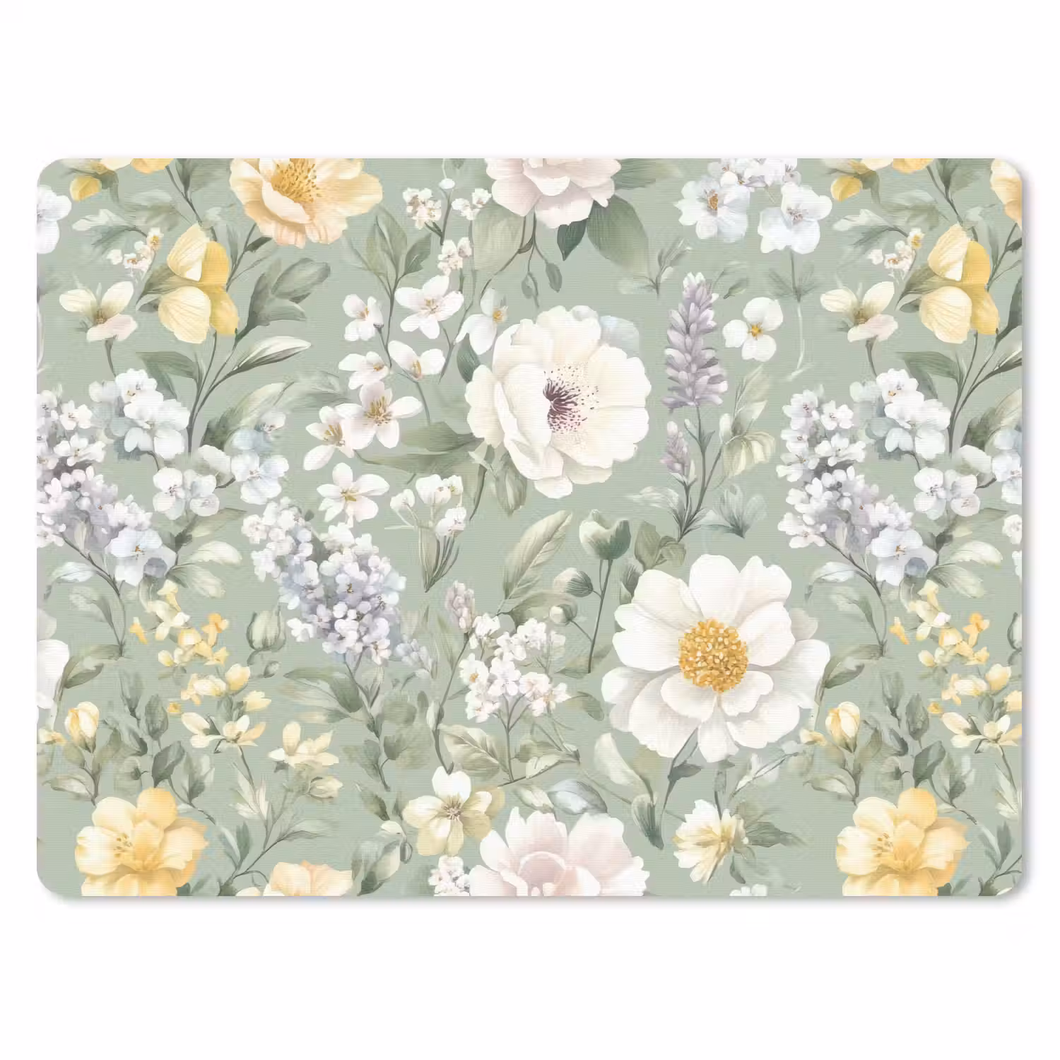 Klassiek - Bloemenpatroon - Kleurrijk muismat rubber klein 262 -3d
