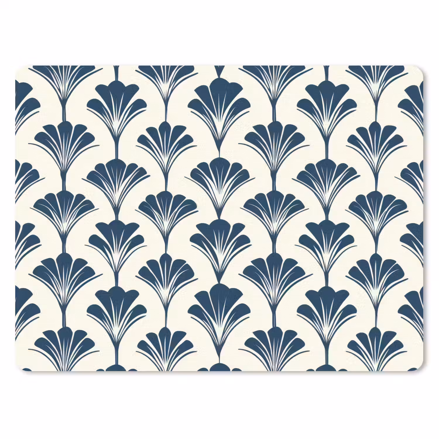 Klassiek - Motief - Blauw muismat rubber klein 262 -3d