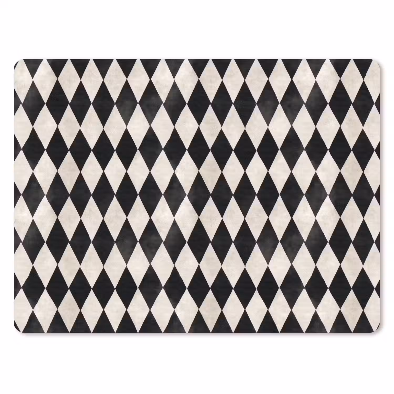 Klassiek - Patroon - Zwart muismat rubber klein 262 -3d
