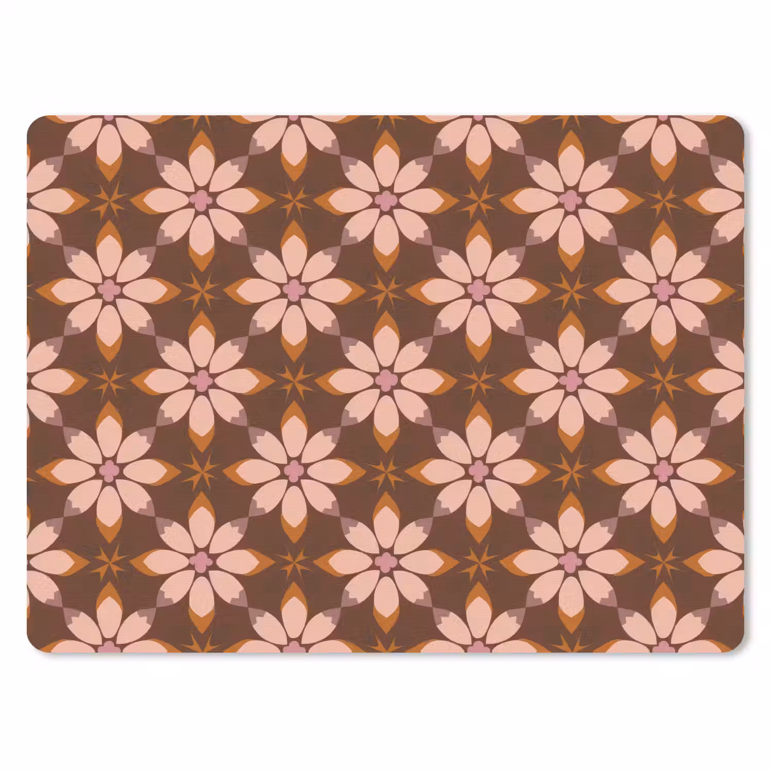 Klassiek - Retro - Bruin muismat rubber klein 262 -3d