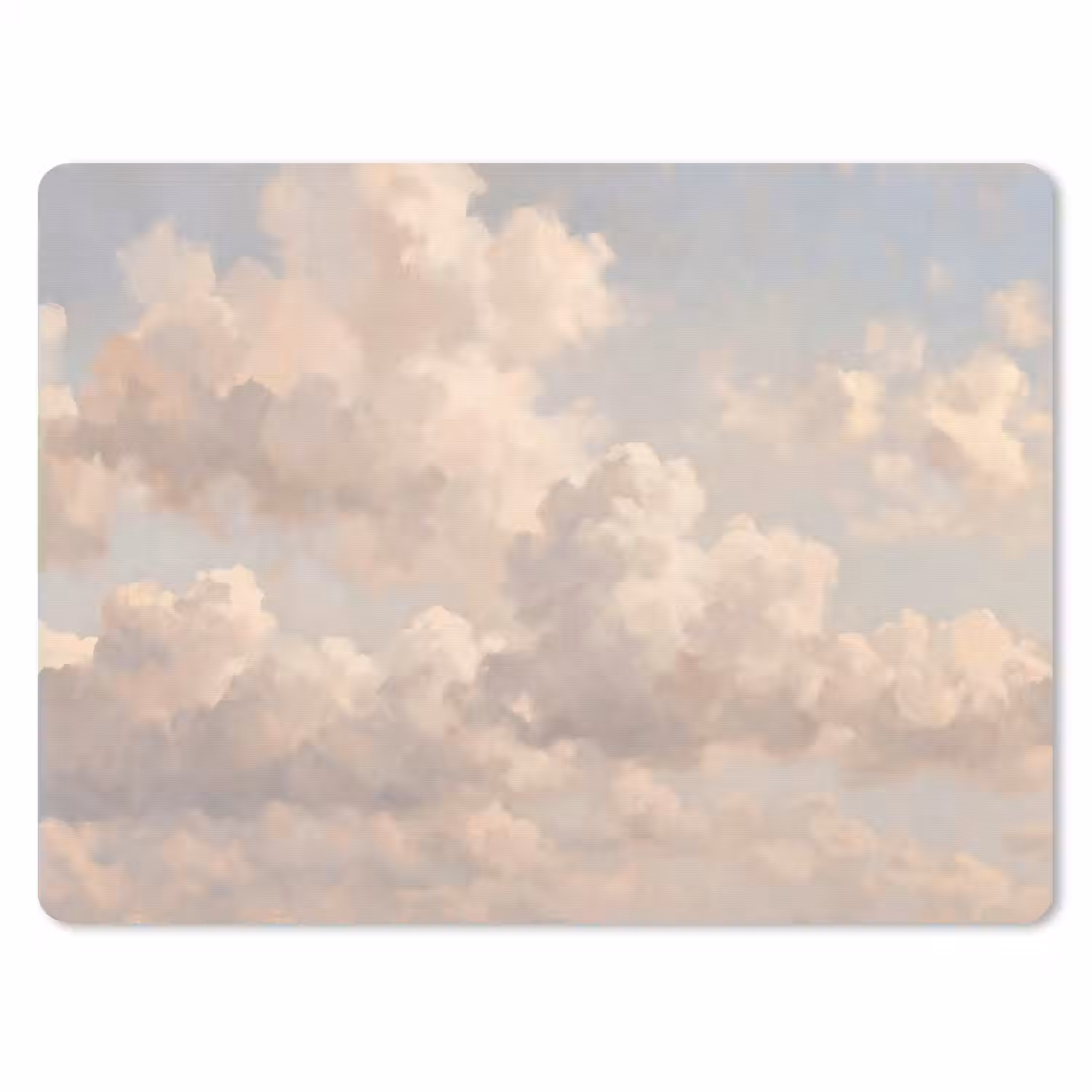 Wolken - Zacht - Natuur - Klassiek - Beige muismat rubber klein -3d