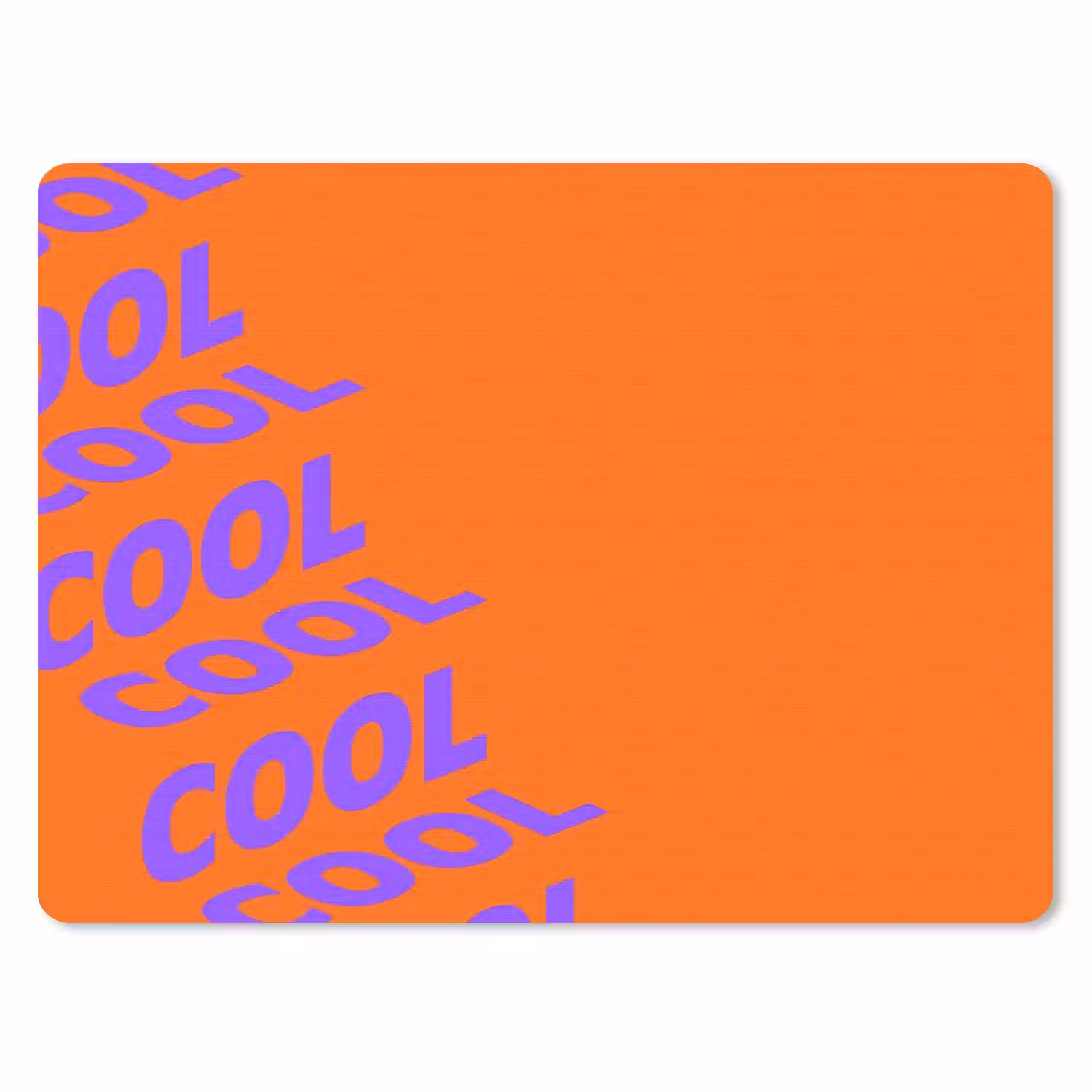 Cool - Paars - Oranje muismat rubber klein -3d