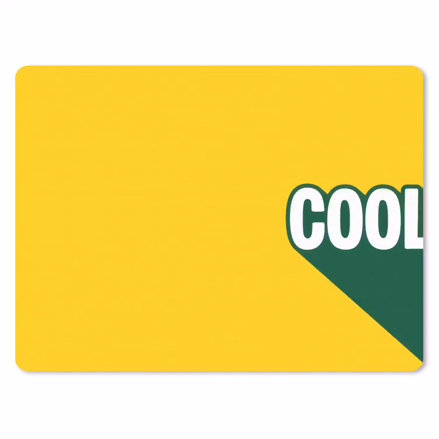Cool - Geel - Groen muismat rubber klein -3d