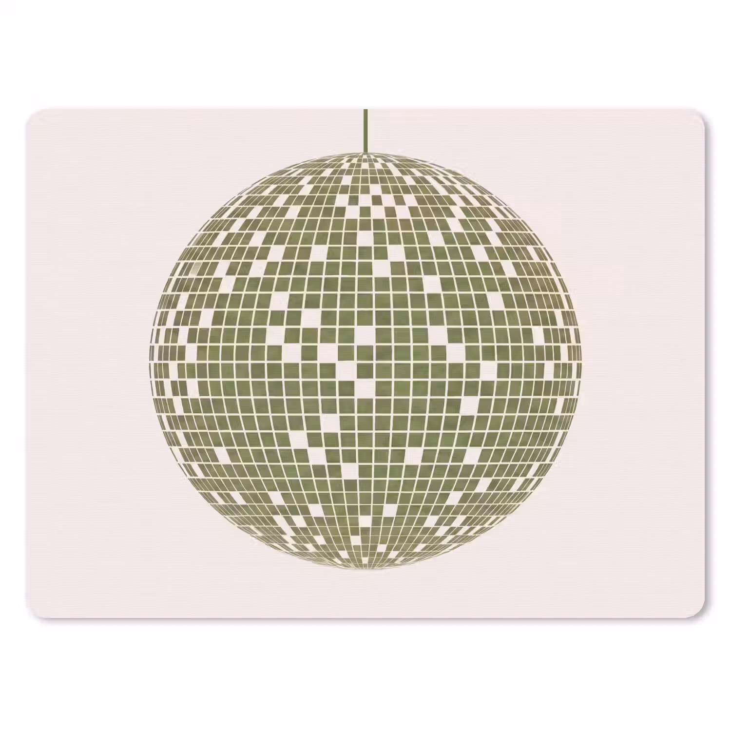 Disco - Bal - Groen - Abstract - Modern muismat rubber klein -3d
