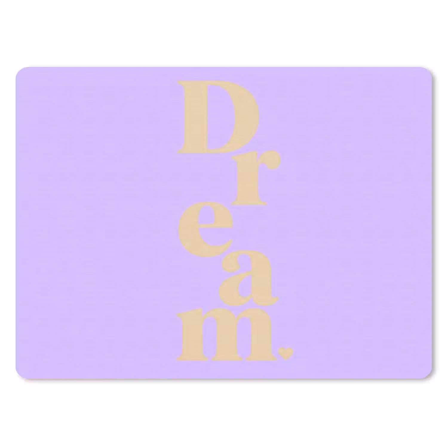 Dream - Paars - Typografisch muismat rubber klein -3d