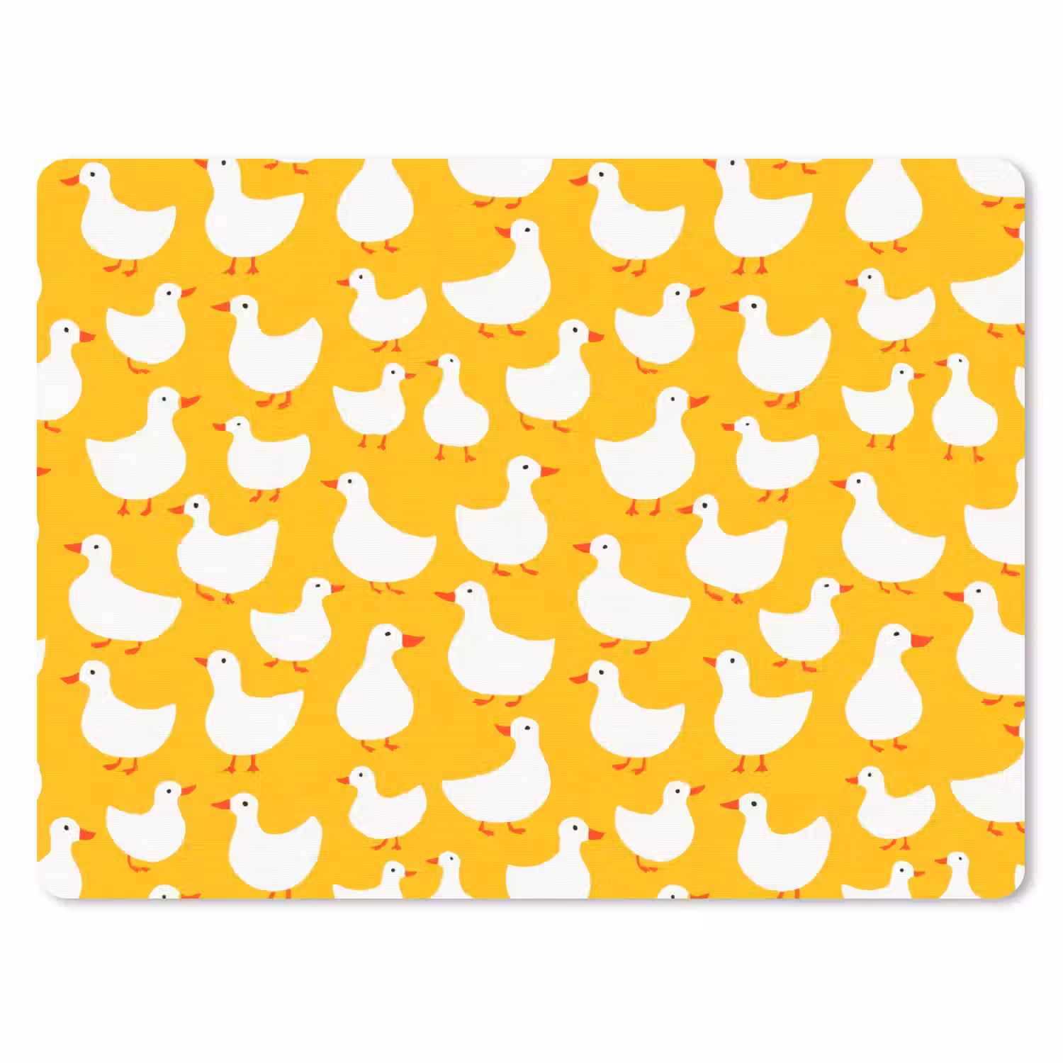 Eendjes - Patroon - Geel muismat rubber klein 262 -3d