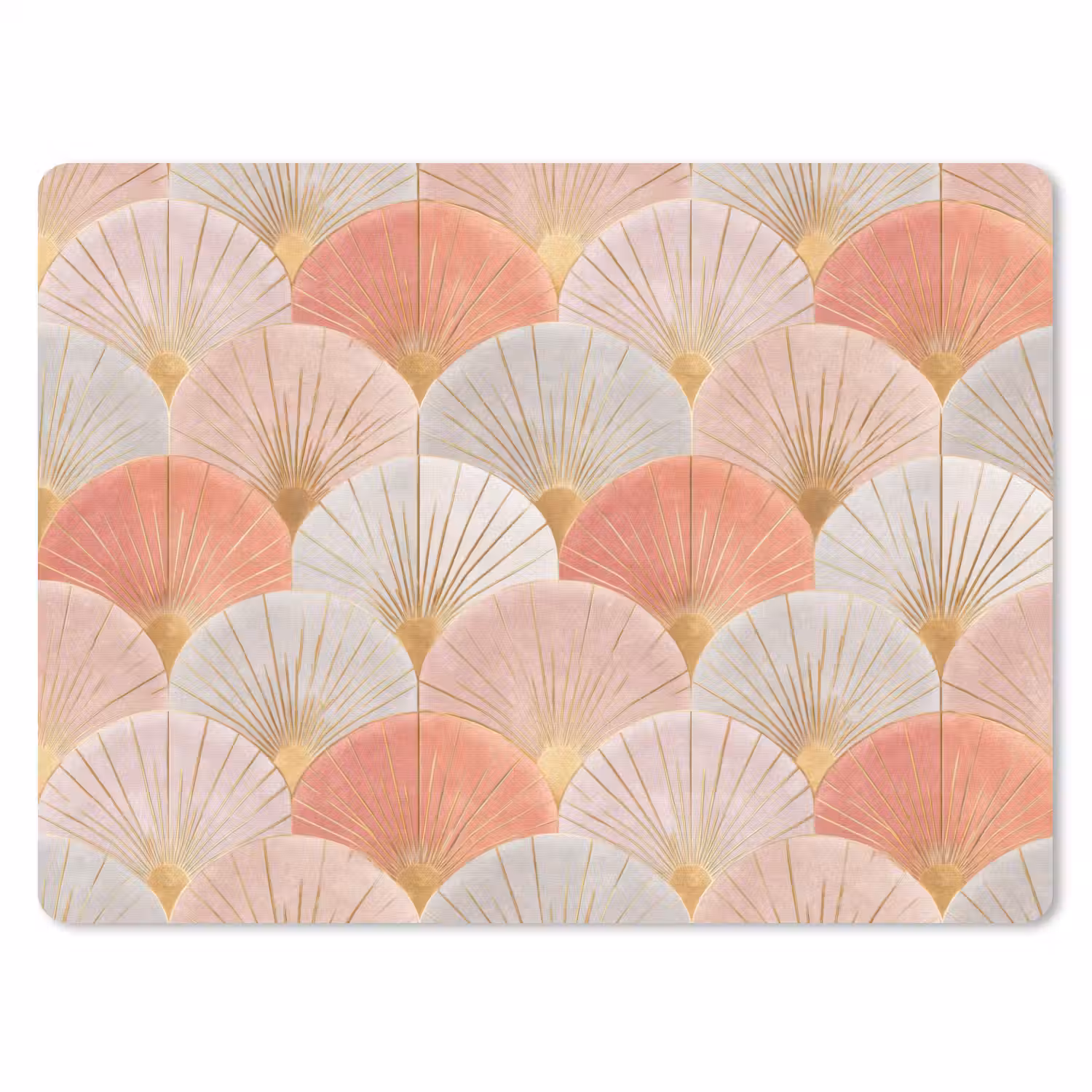 Waaiers - Goud - Roze muismat rubber klein 262 -3d