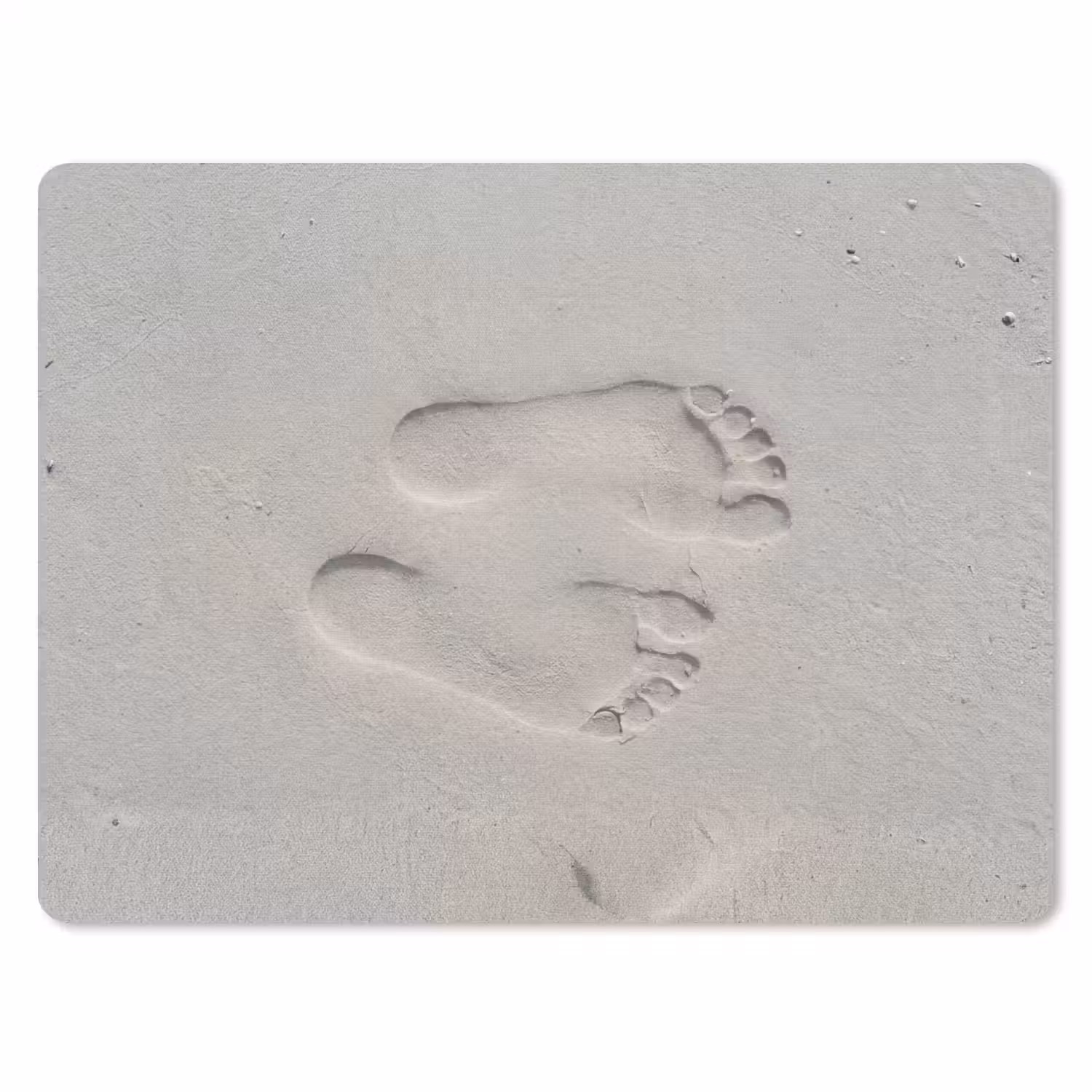 Voeten - Afdrukken - Zand muismat rubber klein -3d