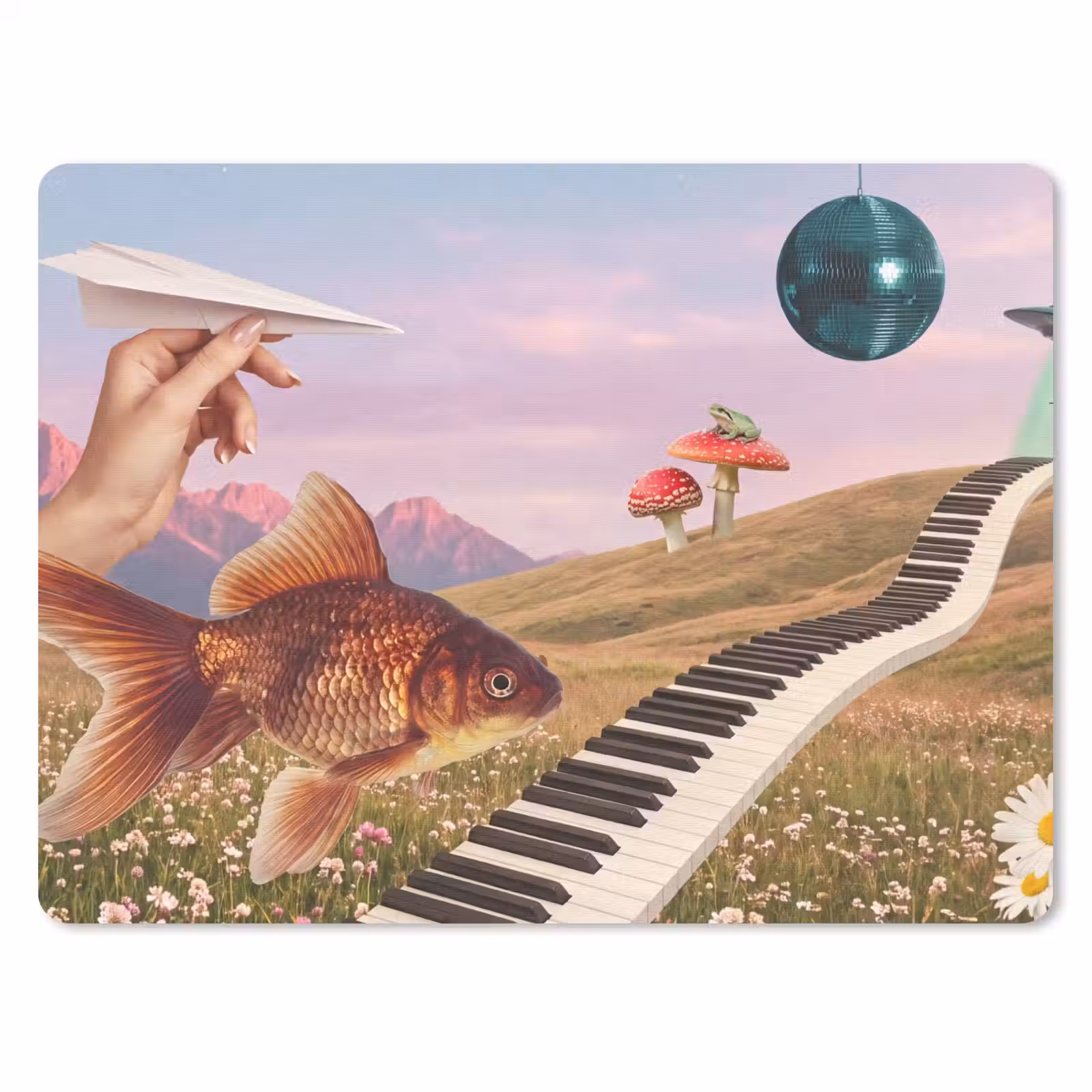 Mouse Pad - Fish - Nature - Abstract - Vis - Natuur - Abstract muismat rubber klein