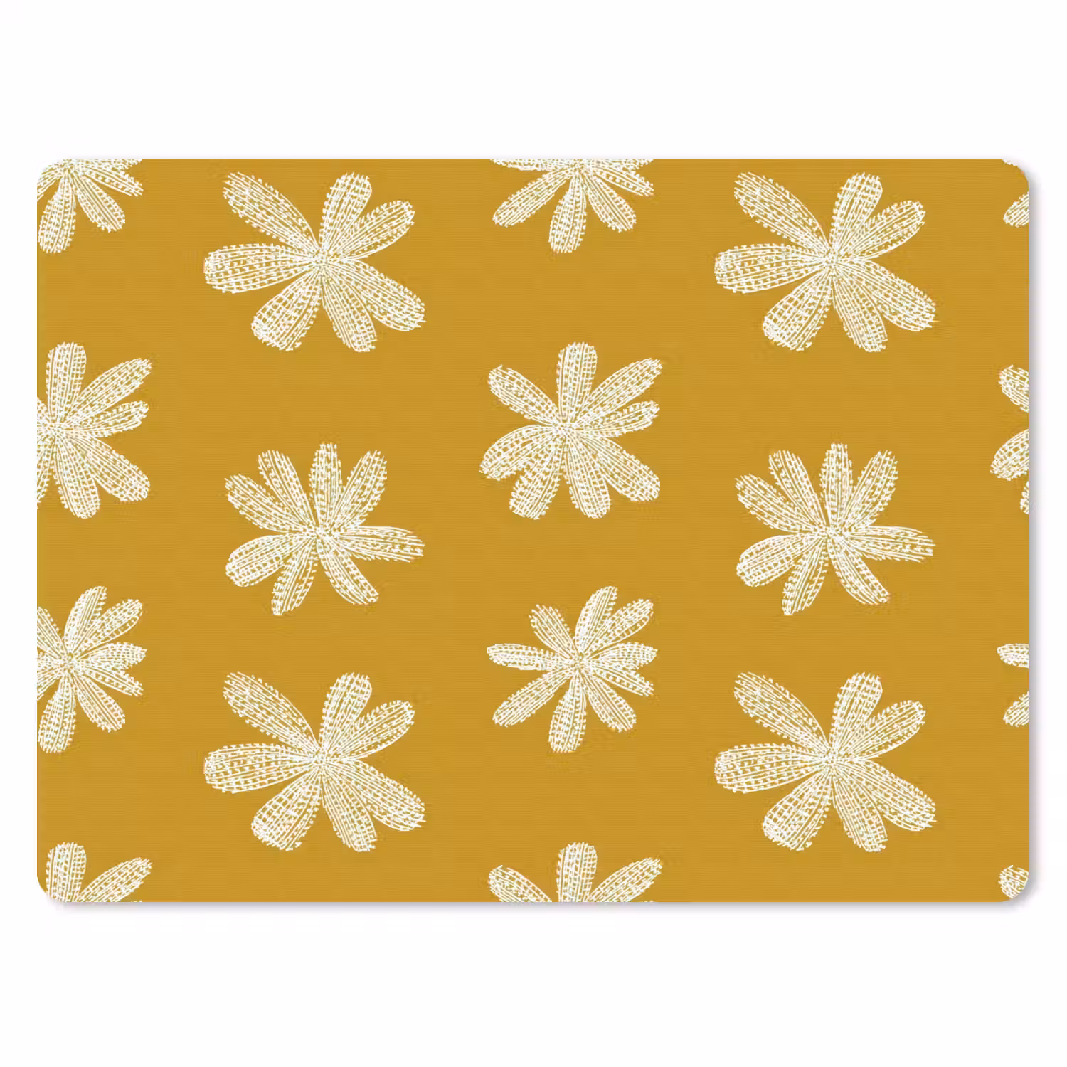 Bloem - Speels - Okergeel muismat rubber klein 262 -3d