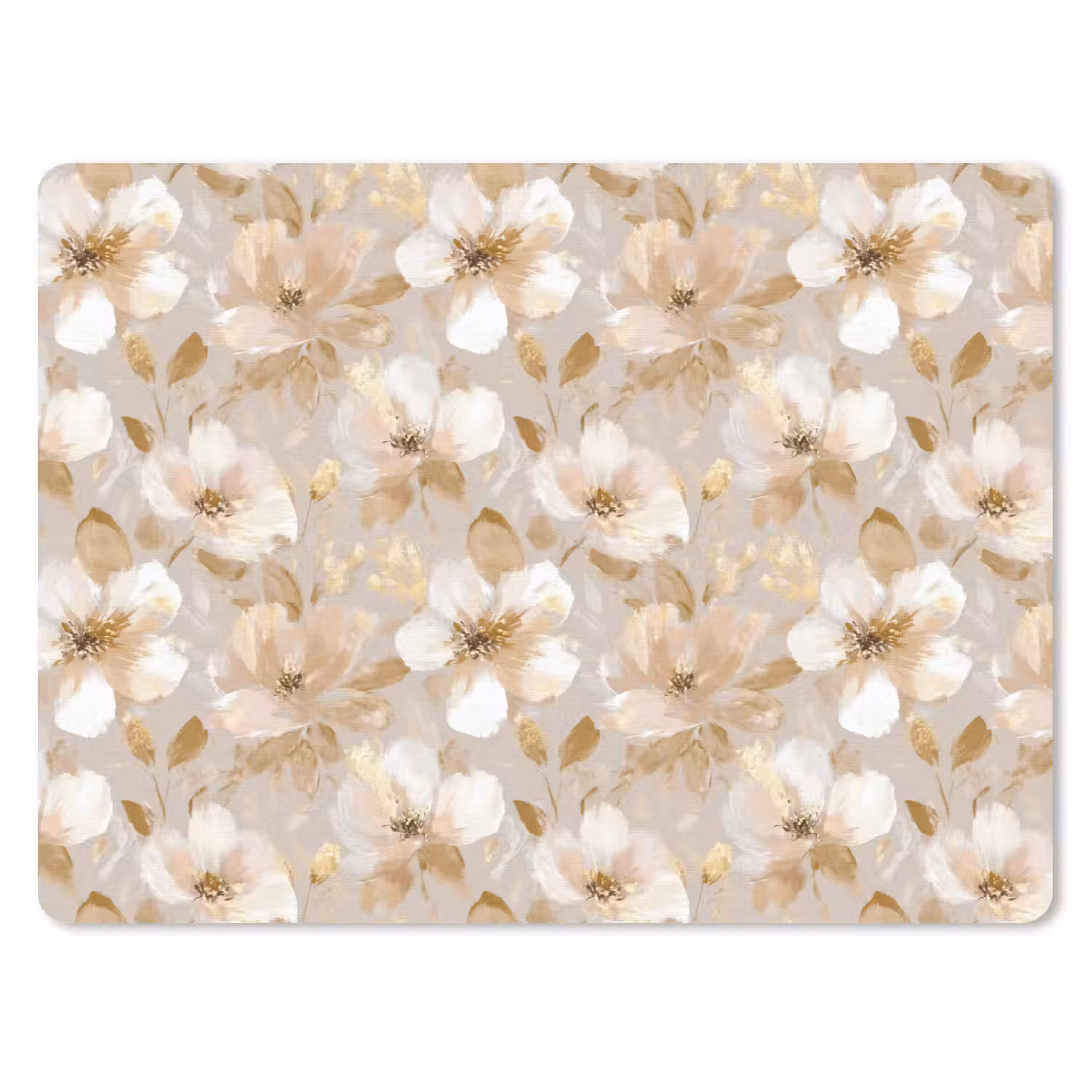 Bloemen - artistiek - Goud muismat rubber klein 262 -3d