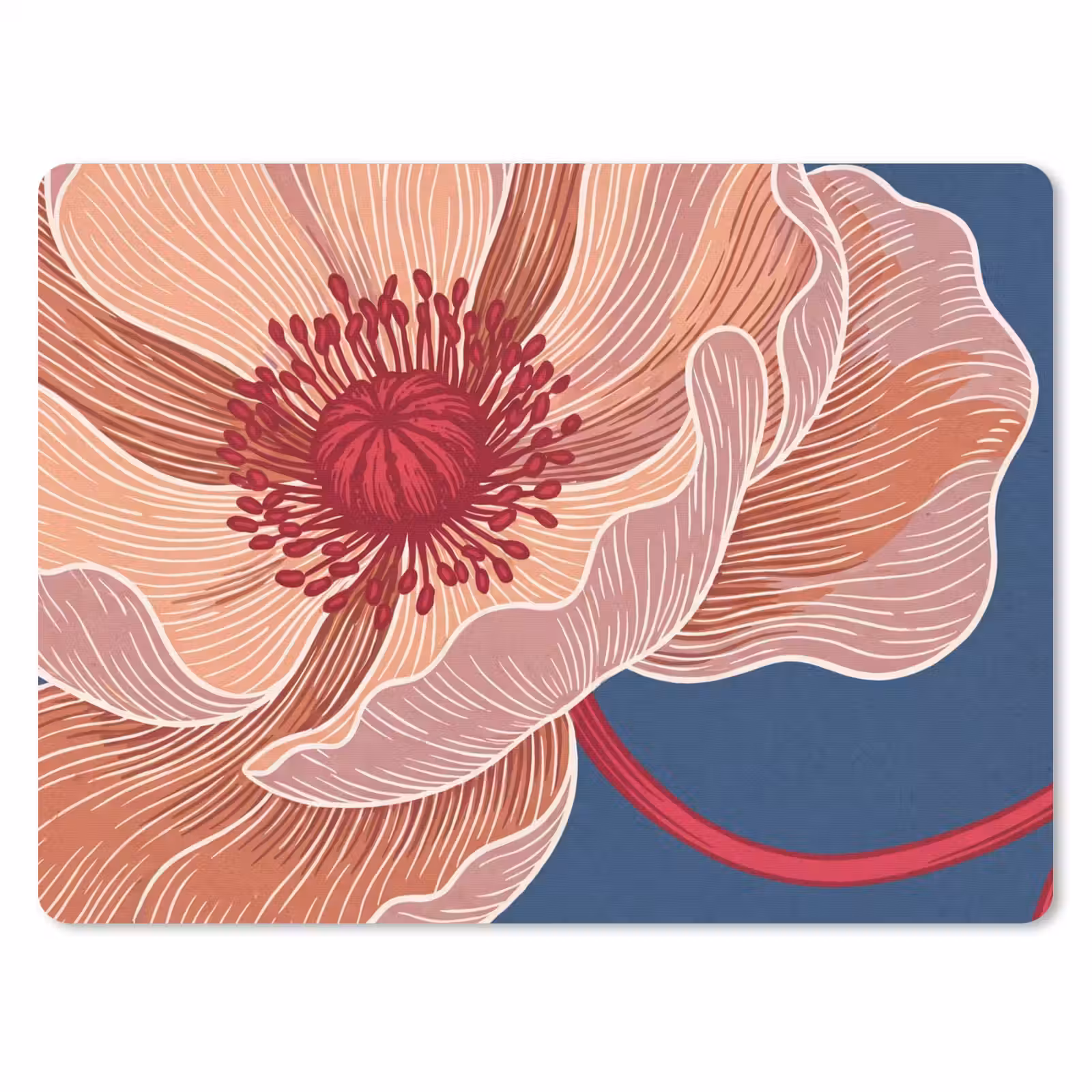 Mouse Pad - Flowers - Modern - Abstract - Bloemen - Modern - Abstract muismat rubber klein