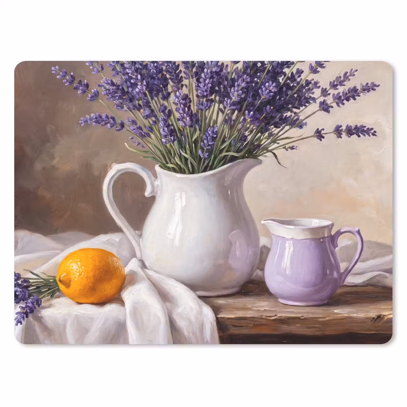 Mouse Pad - Flowers - Still Life - Purple - Bloemen - Stilleven - Paars muismat rubber klein