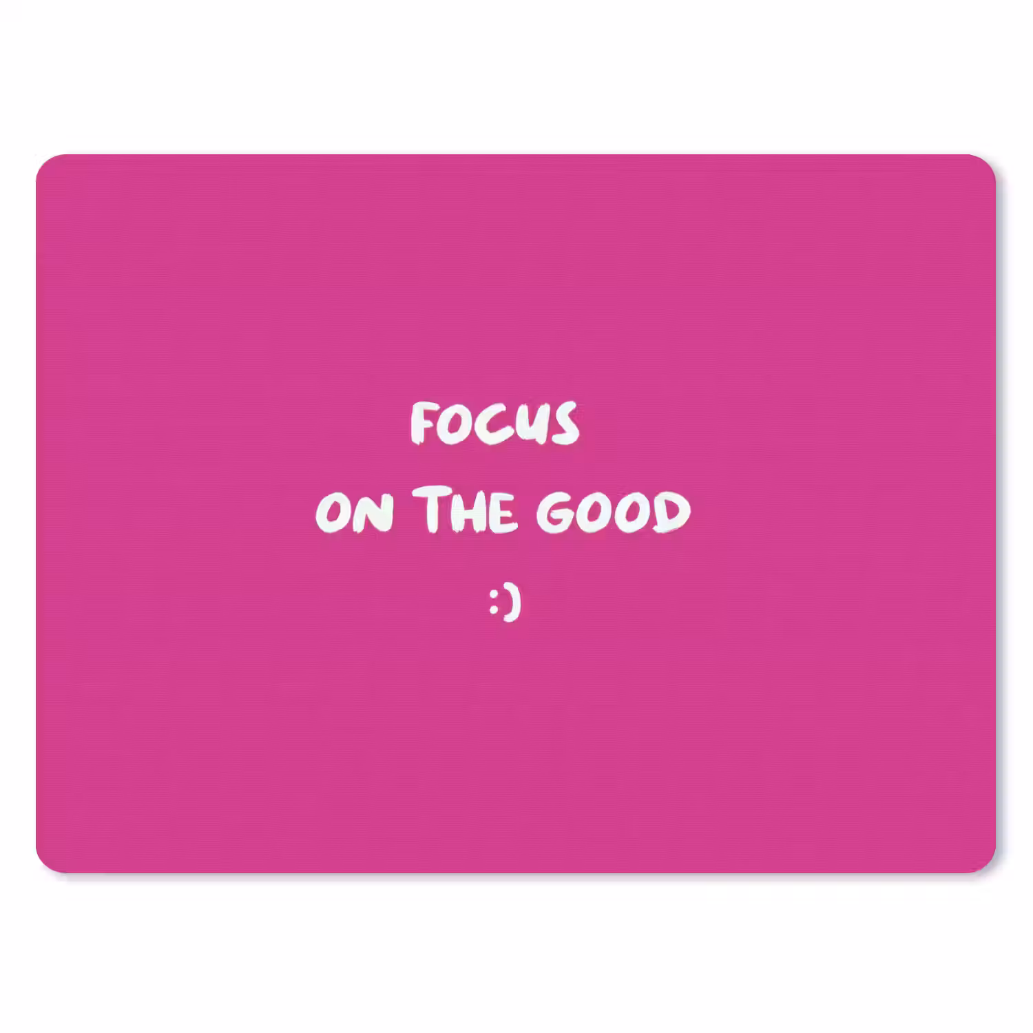 Focus - Smiley - Roze muismat rubber klein -3d