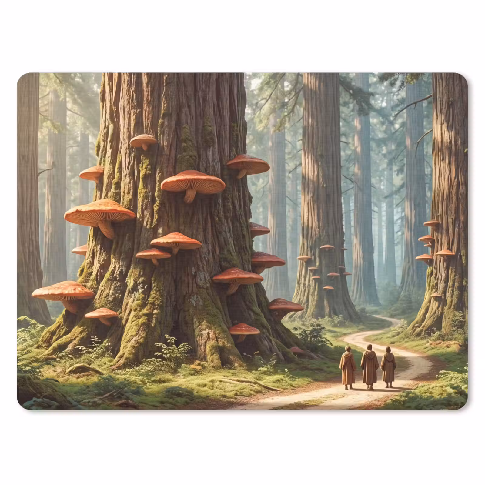 Mouse Pad - Forest - Trees - Nature - Bos - Bomen - Natuur muismat rubber klein