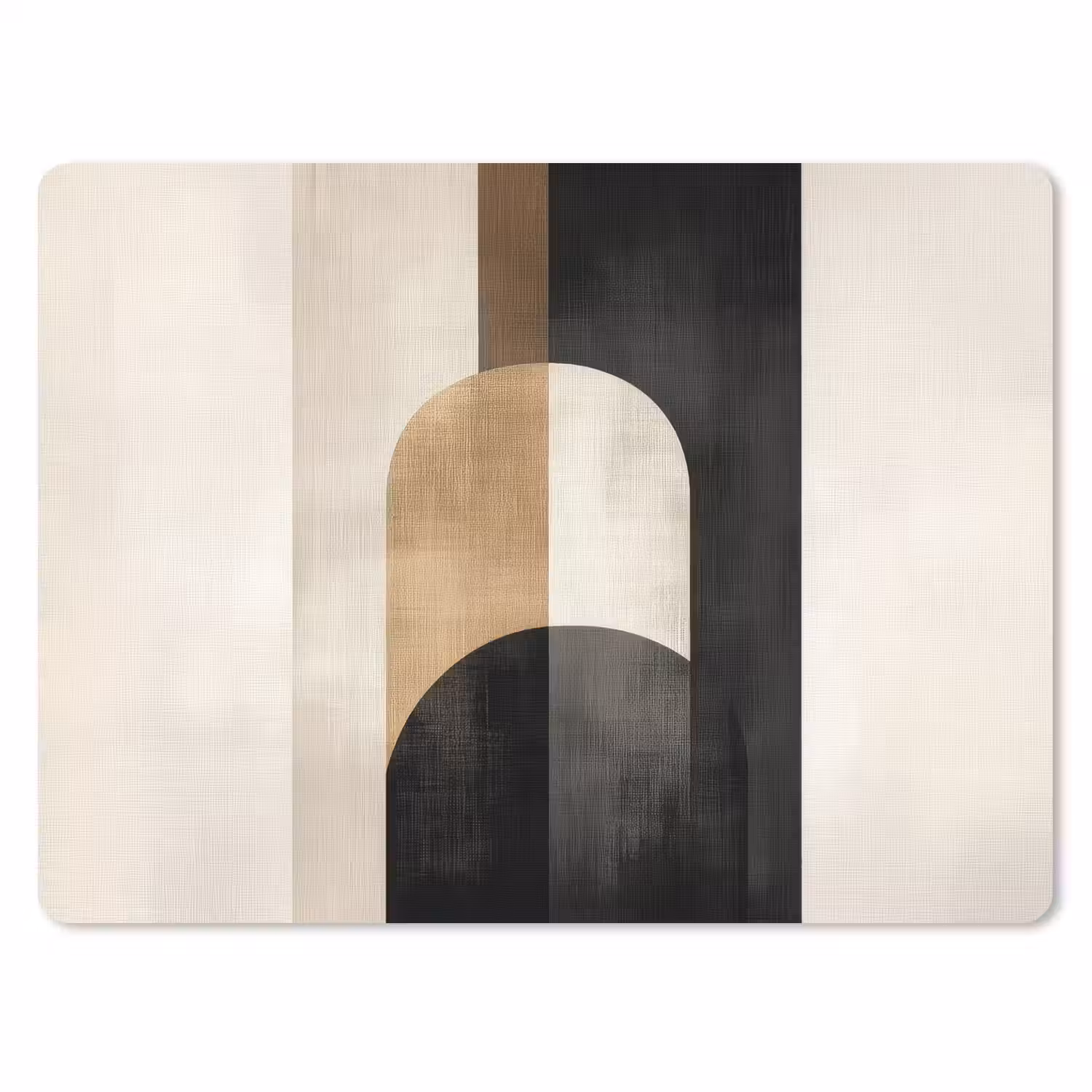 Geometrische - Vormen - Wit muismat rubber klein -3d