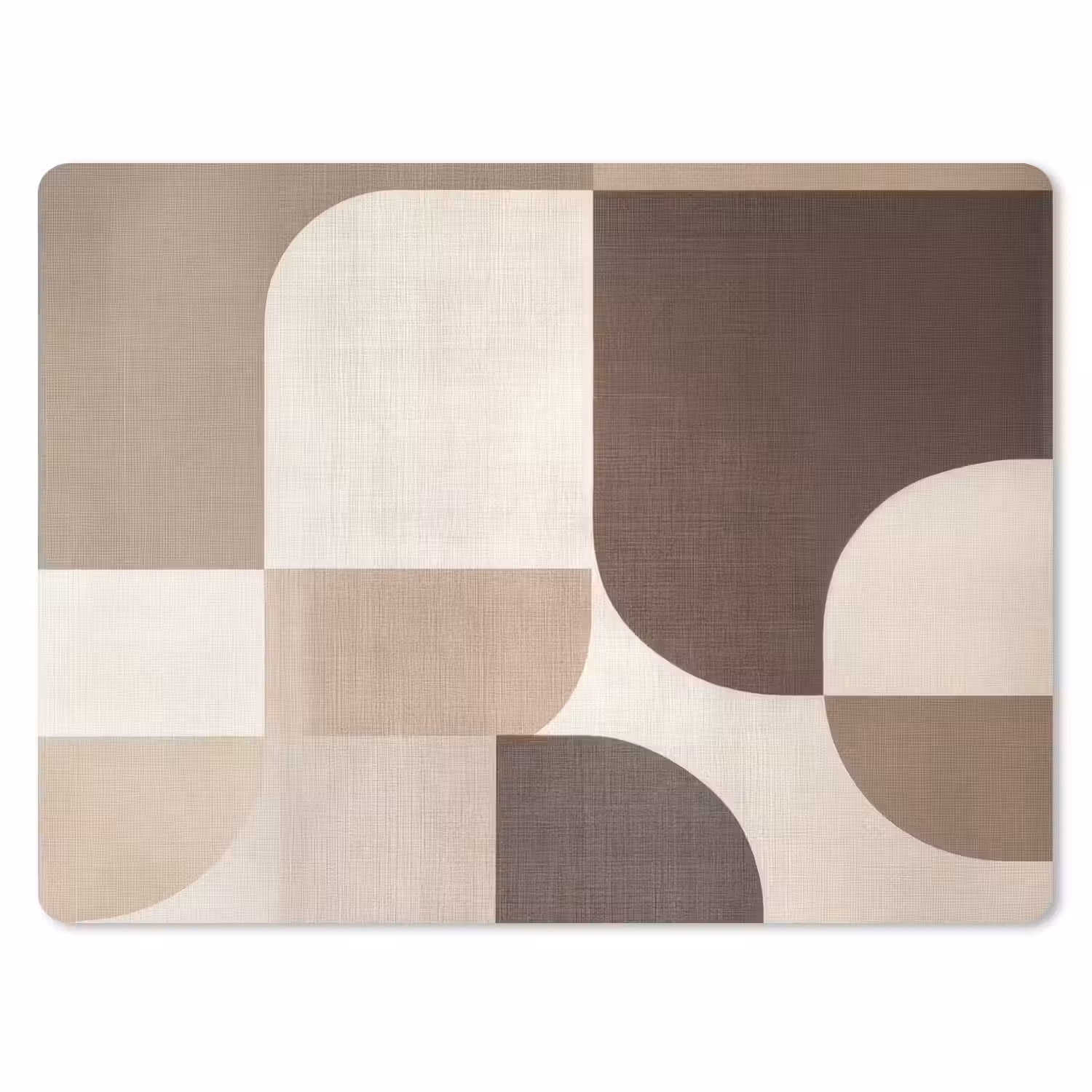 Geometrisch - Geweven structuur - Modern muismat rubber klein -3d