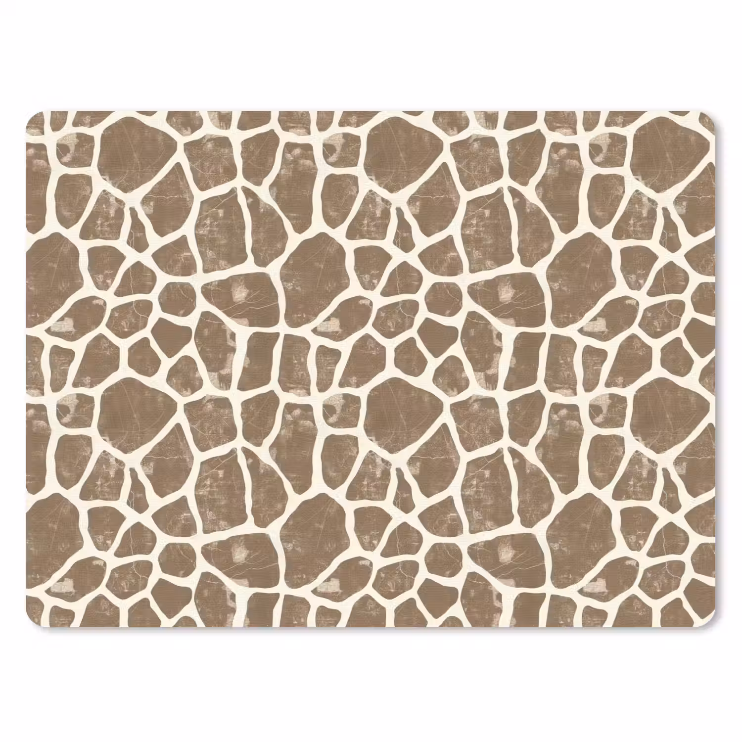 Giraf - Klassiek - Bruin muismat rubber klein 262 -3d