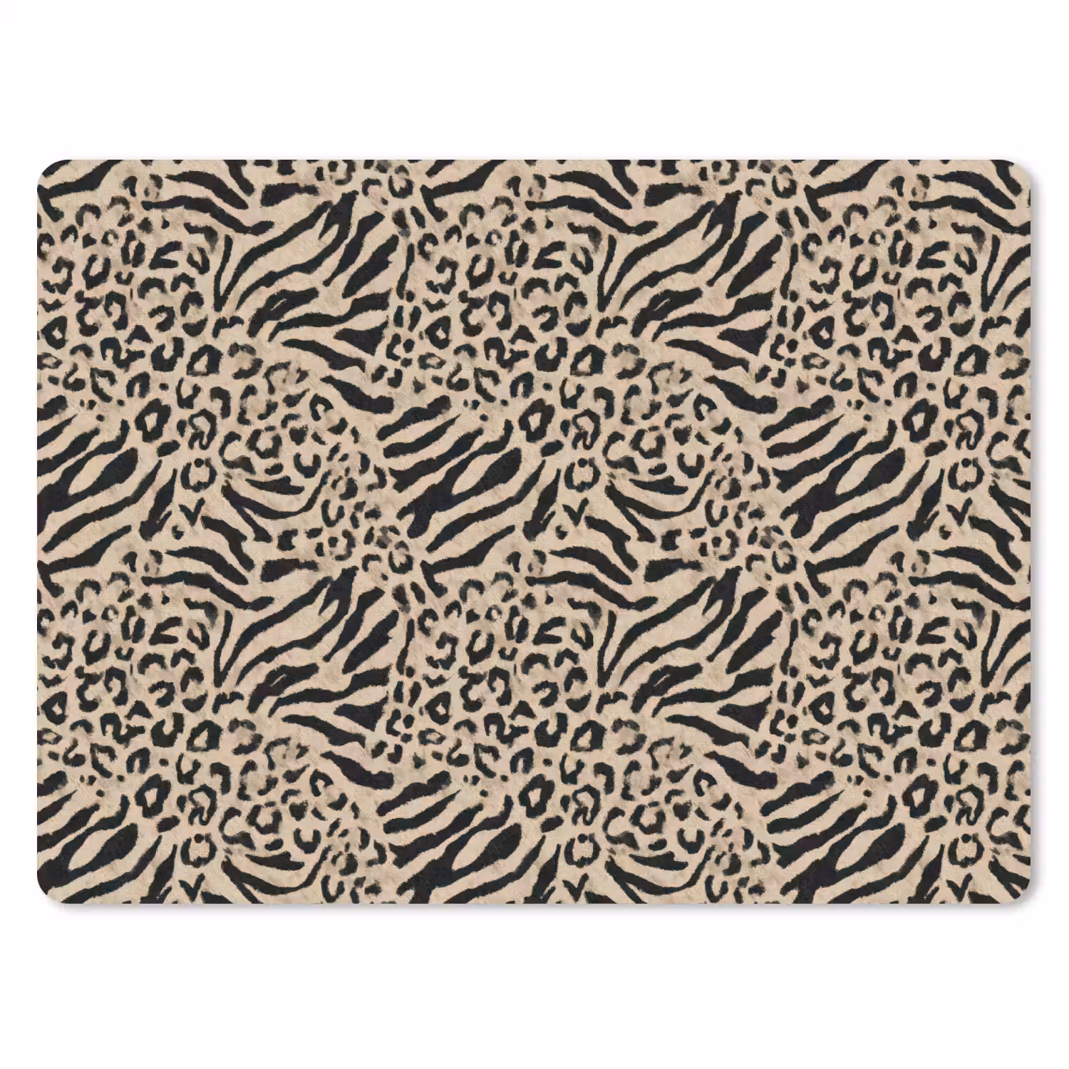 Giraf - Zebra - Motief - Bruin muismat rubber klein 262 -3d