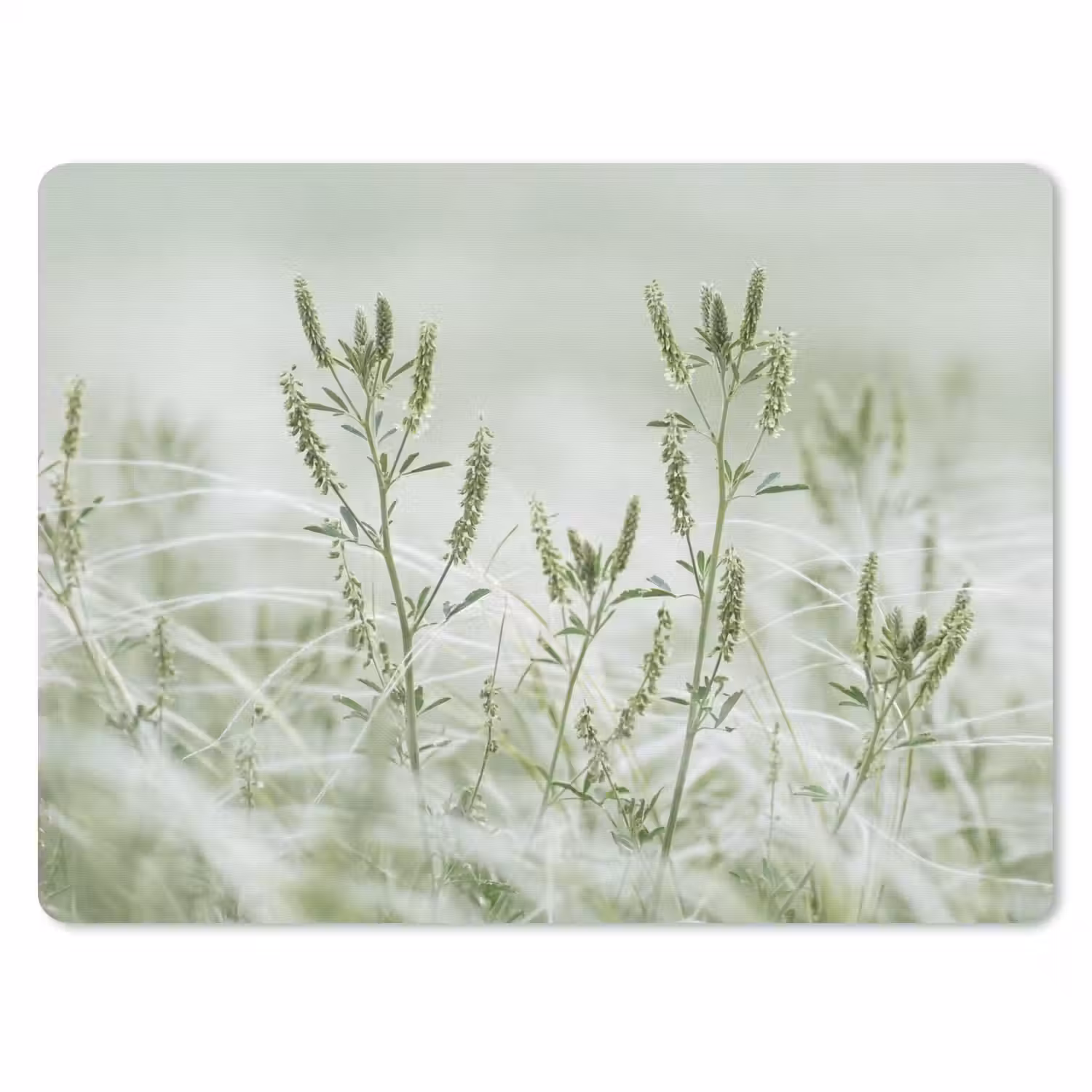 Grassen - Minimalistisch - Groen muismat rubber klein -3d
