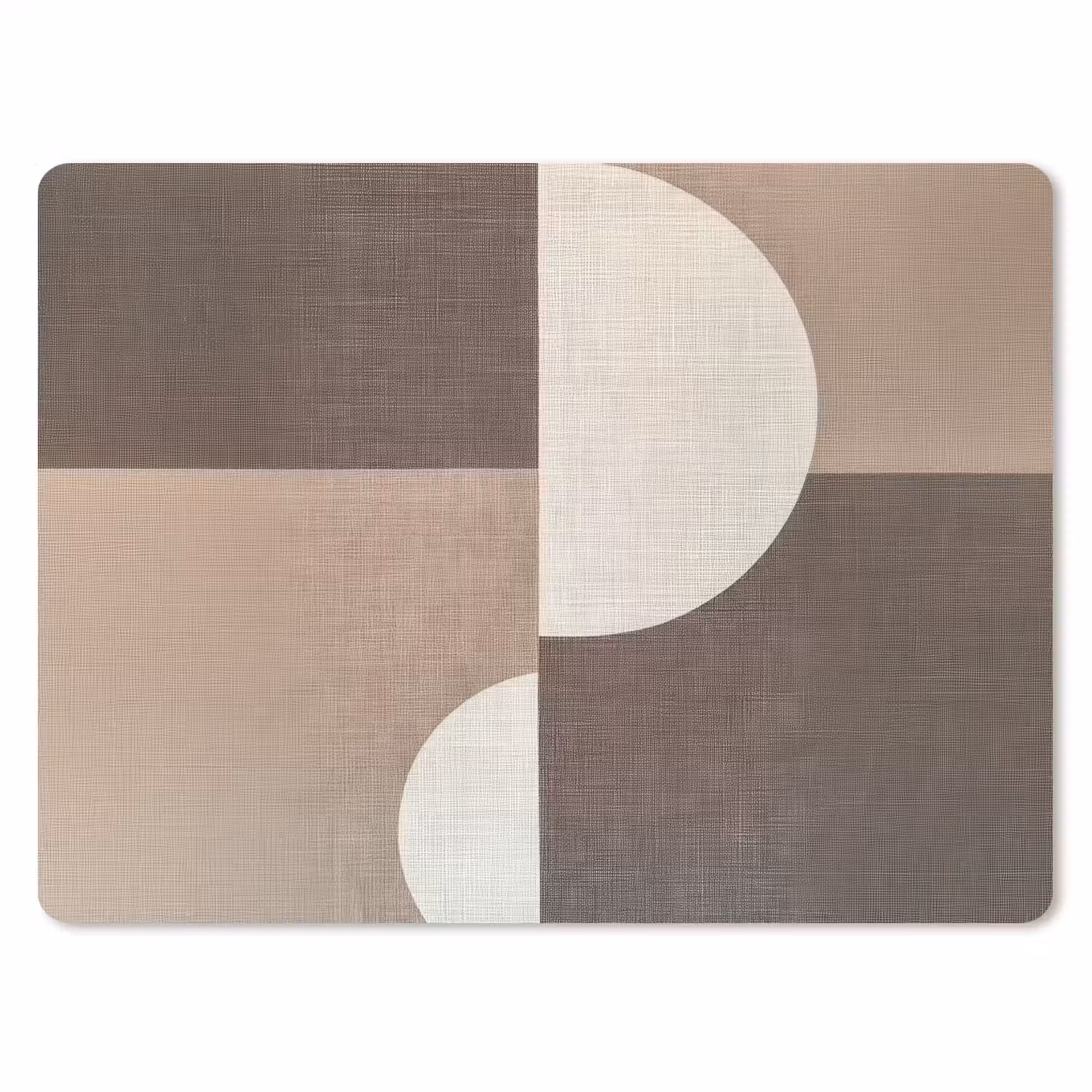 Raster - Halve cirkels - Contrast muismat rubber klein -3d