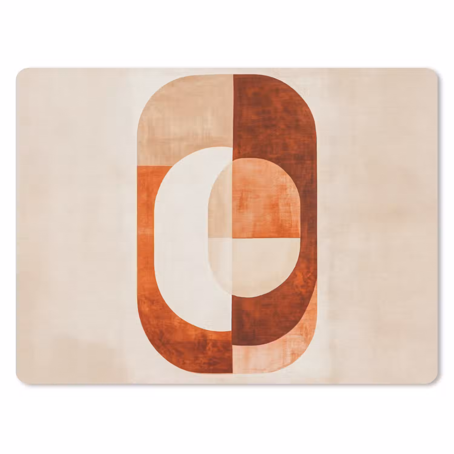 Illustratie - Abstract - Vormen - Rood muismat rubber klein -3d