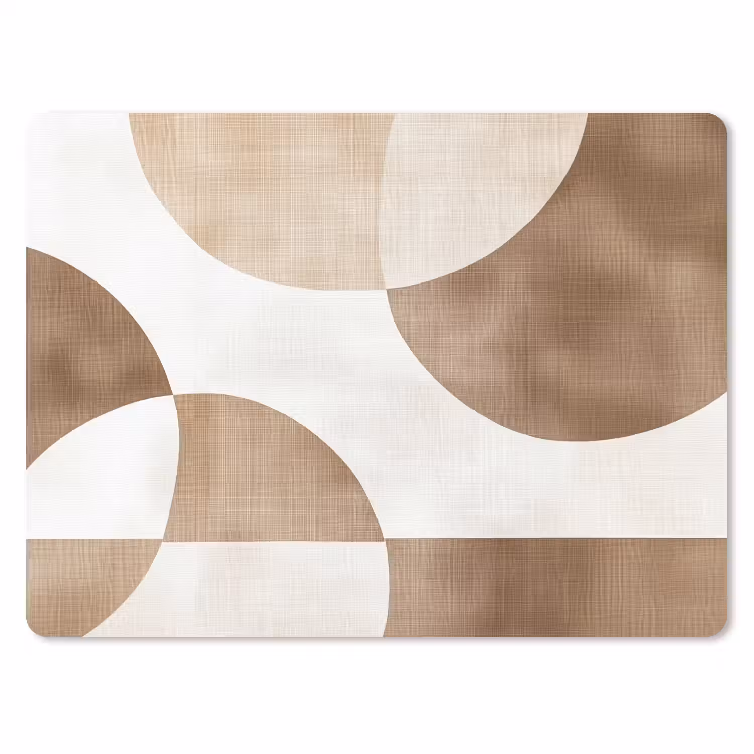 Snijdende cirkels - Overlappende vlakken muismat rubber klein -3d
