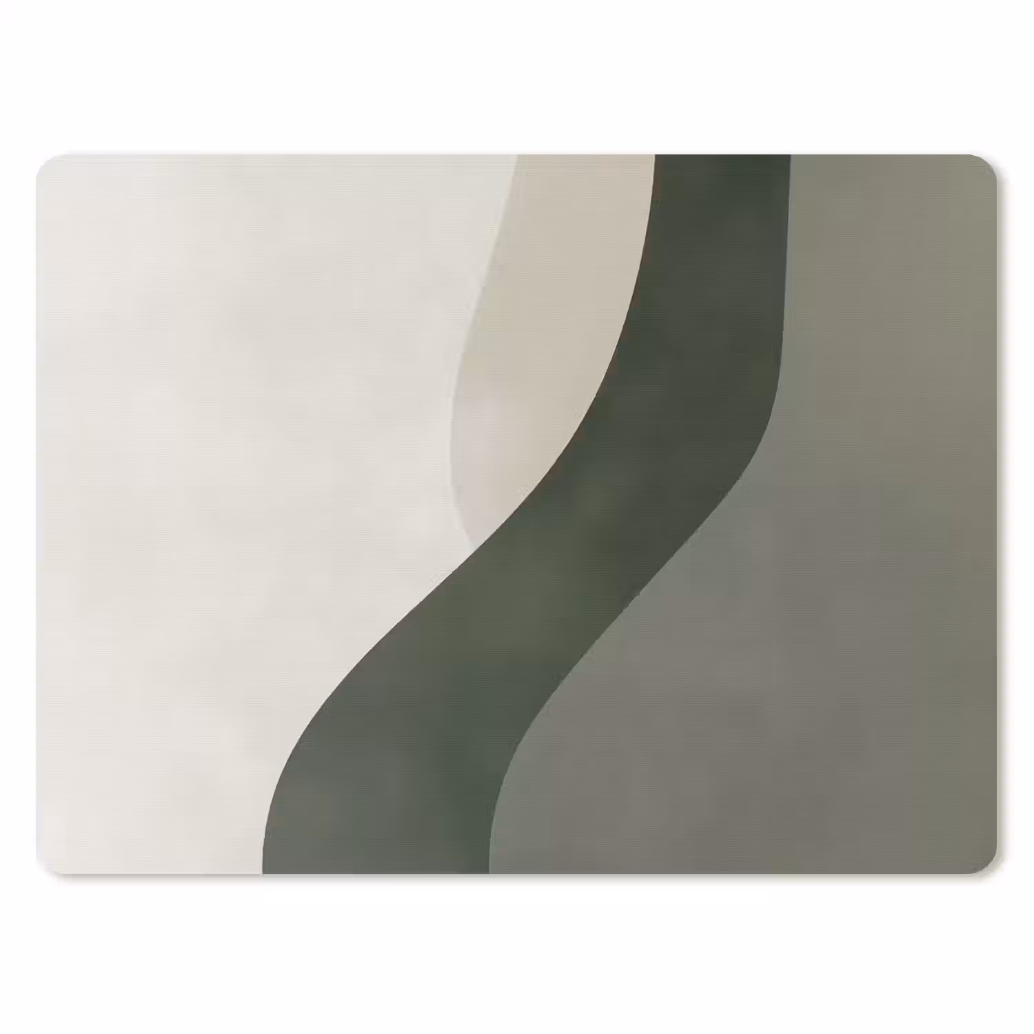Japandi - Groen - Abstract - Modern muismat rubber klein -3d