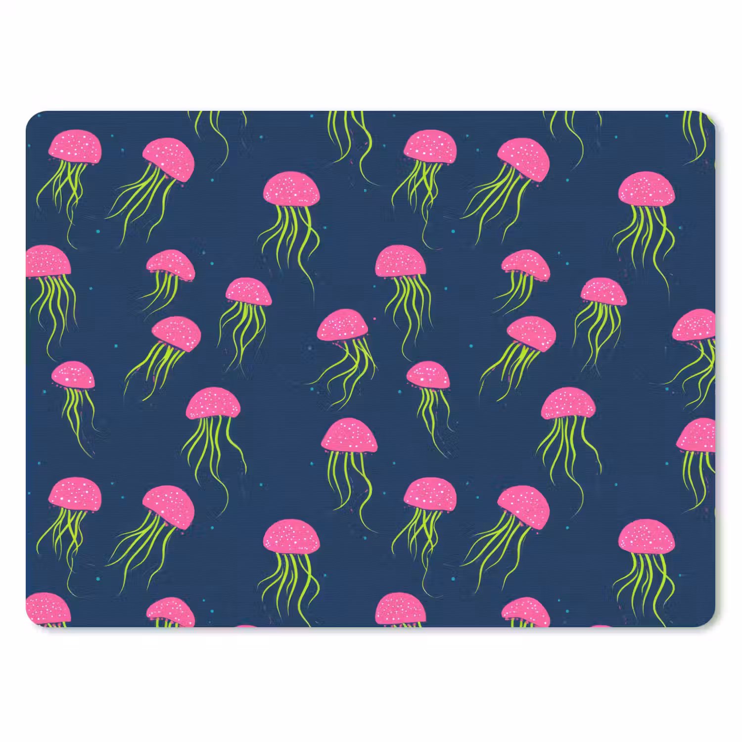 Kwallen - Diepzee - Neon muismat rubber klein 262 -3d