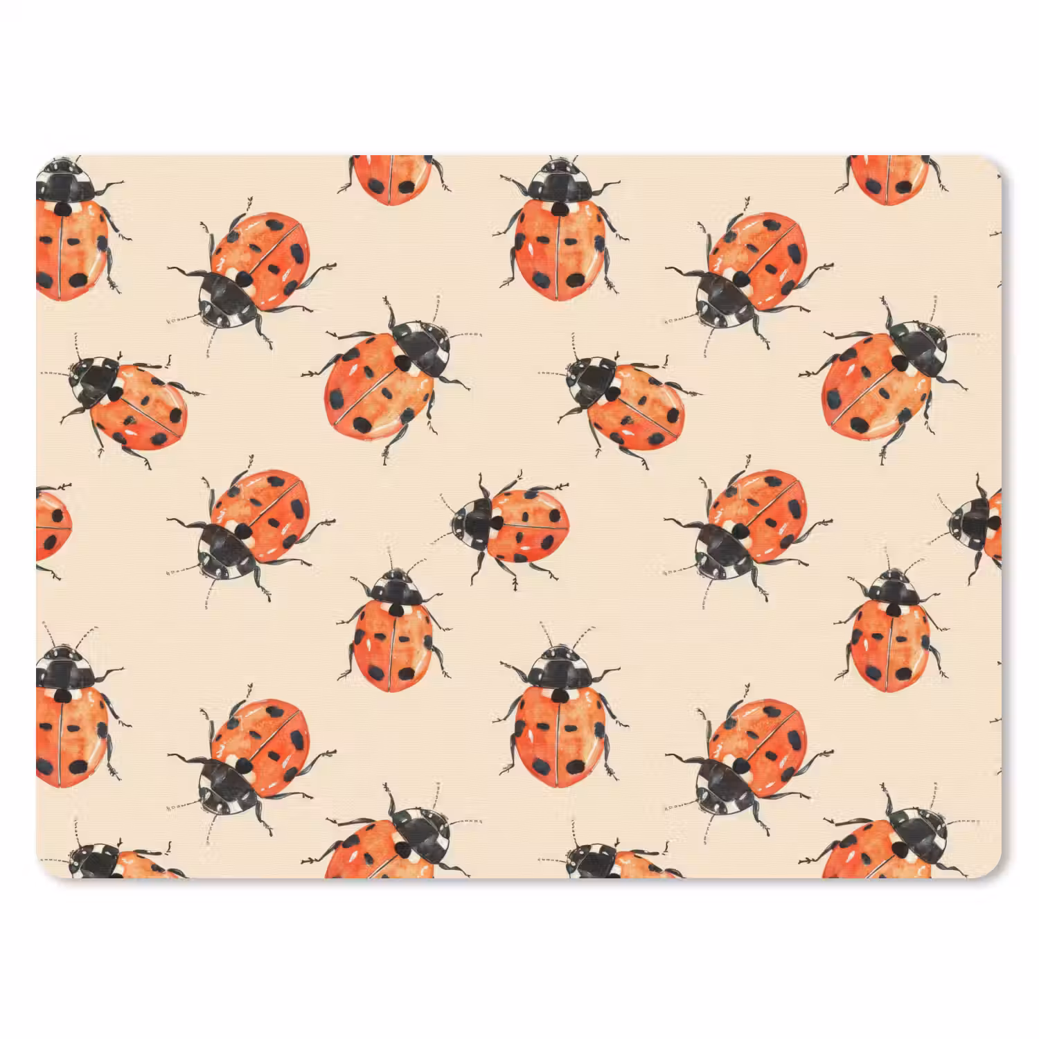 Lieveheersbeestjes - Patroon - Rood muismat rubber klein 262 -3d