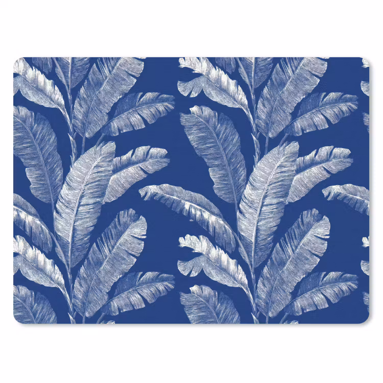 Blad - Palm - Blauw muismat rubber klein 262 -3d