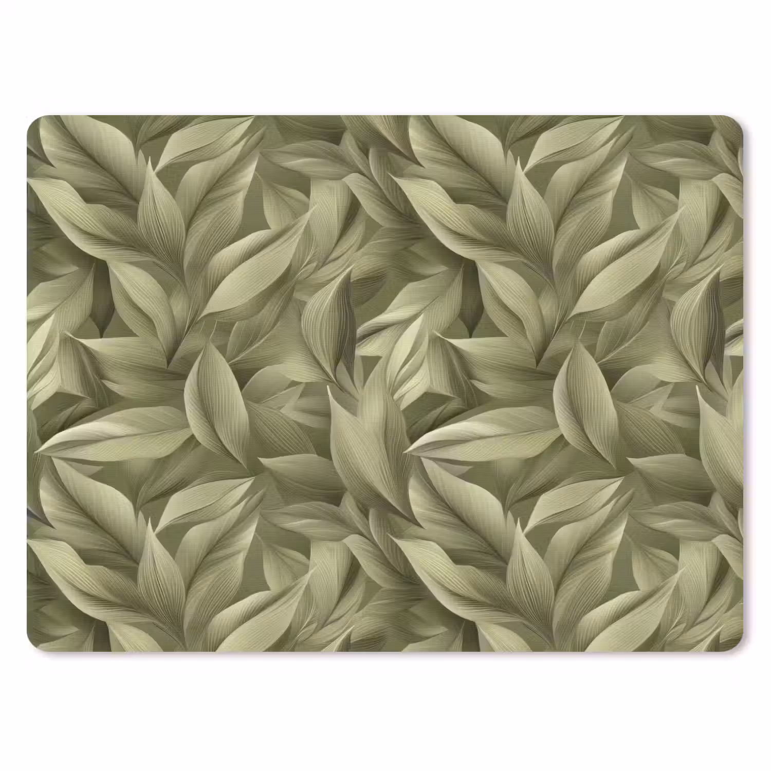 Bladeren - Modern - Groen muismat rubber klein 262 -3d