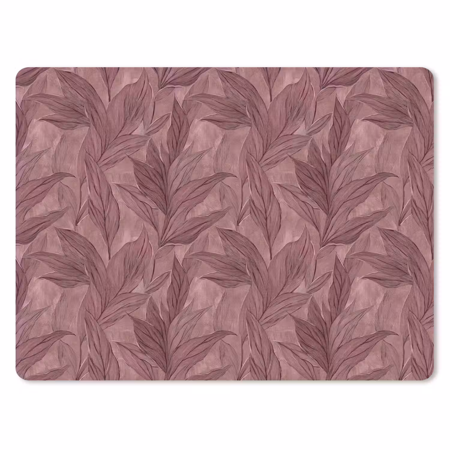 Bladeren - Patroon - Paars muismat rubber klein 262 -3d