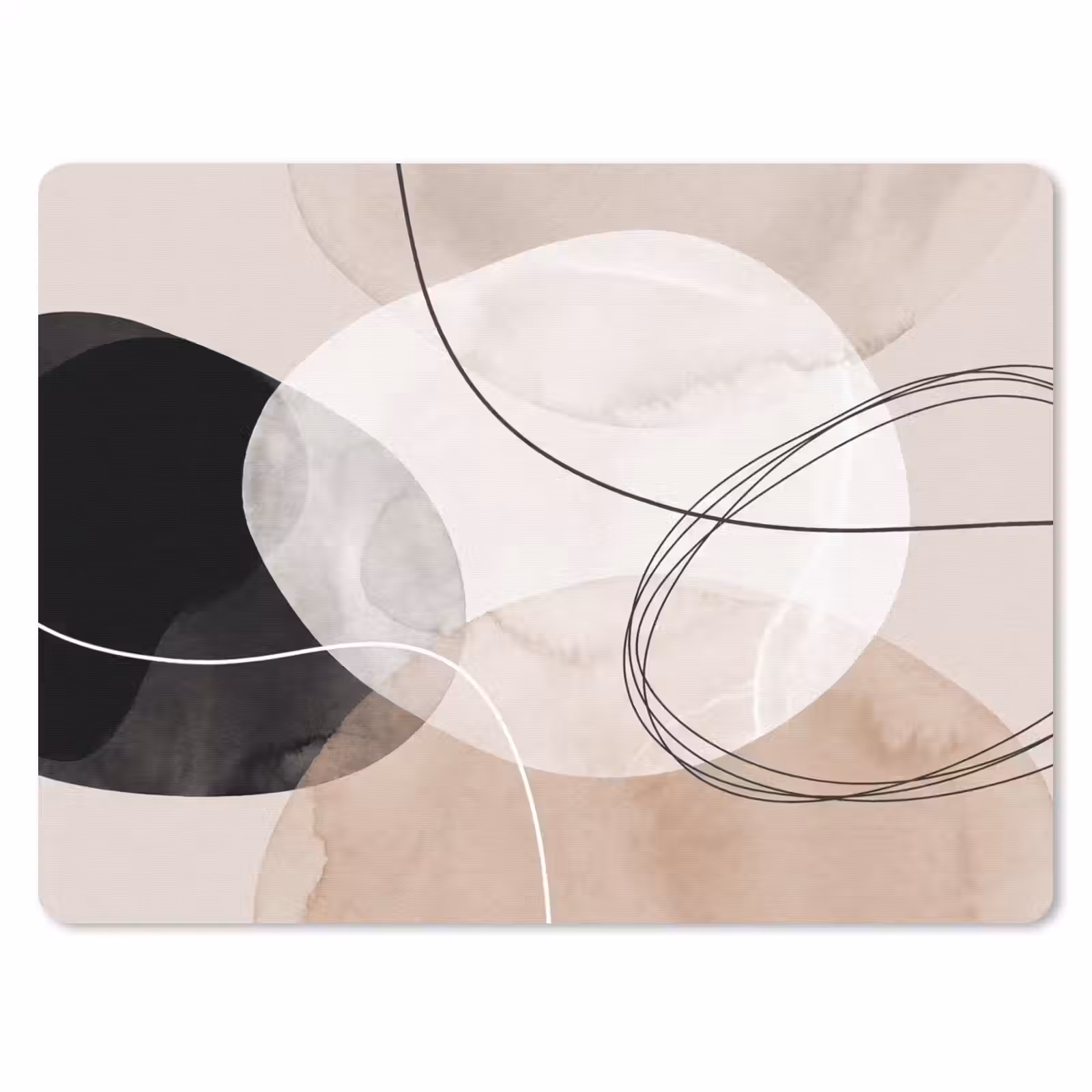 Mouse Pad - Lines - Wavy - Art - Lijnen - Golvend - Kunst muismat rubber klein