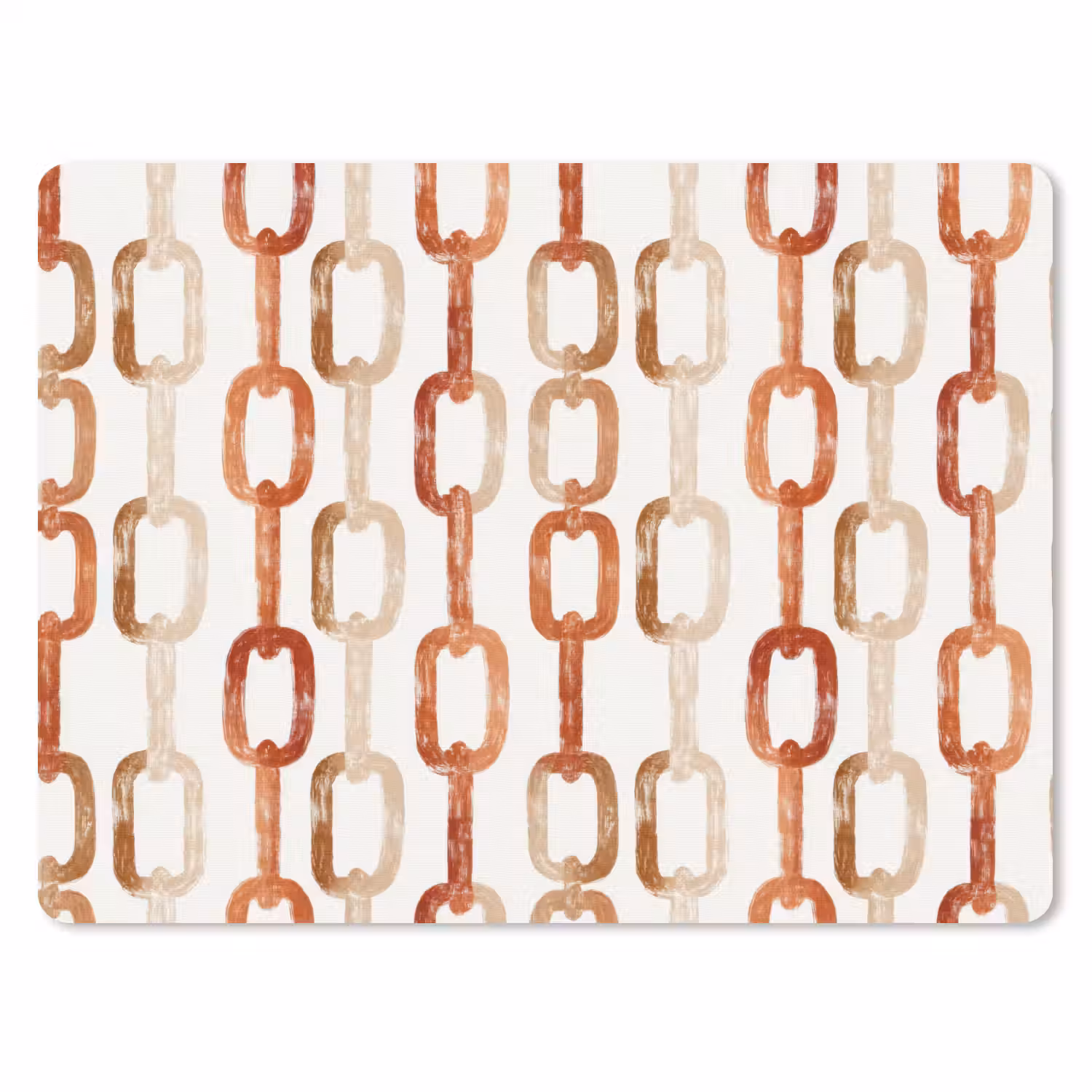Schakels - Patroon - Aquarel - Terracotta muismat rubber klein 262 -3d