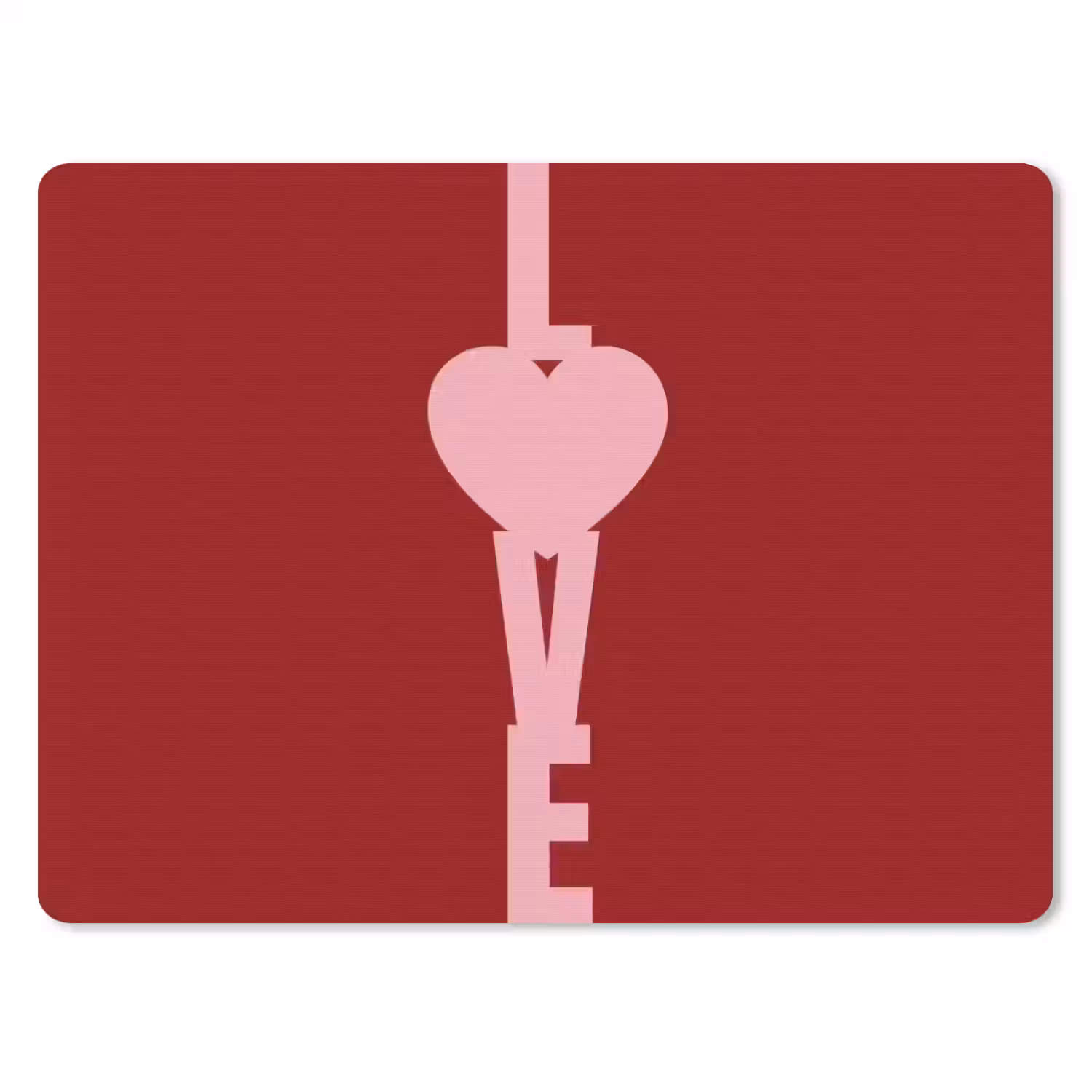 Love - Rood - Blokletters muismat rubber klein -3d