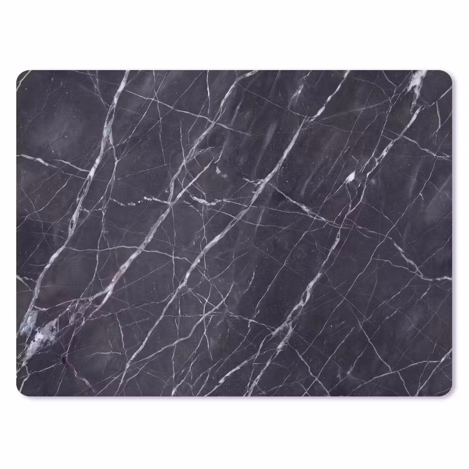 Marmer - Patroon - Modern - Zwart - Wit muismat rubber klein -3d