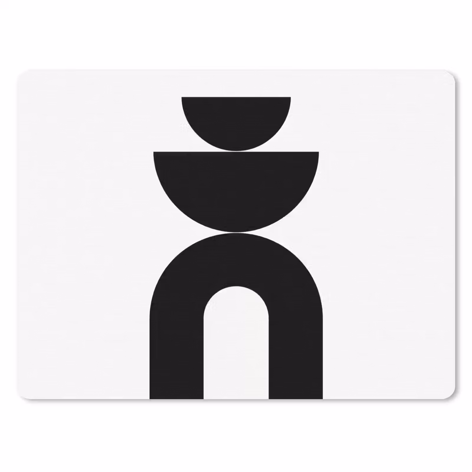 Mouse Pad - Minimalist - Art - White - Minimalistisch - Kunst - Wit muismat rubber klein