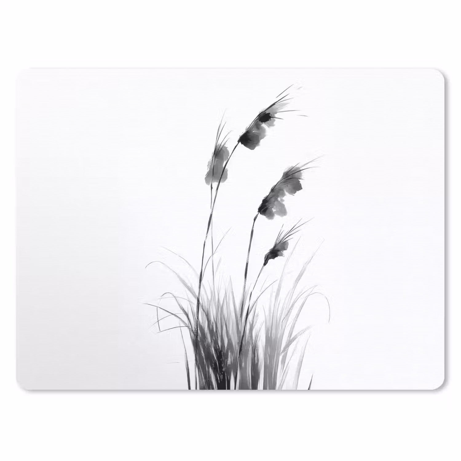 Minimalistisch - Stelen - Wit muismat rubber klein -3d