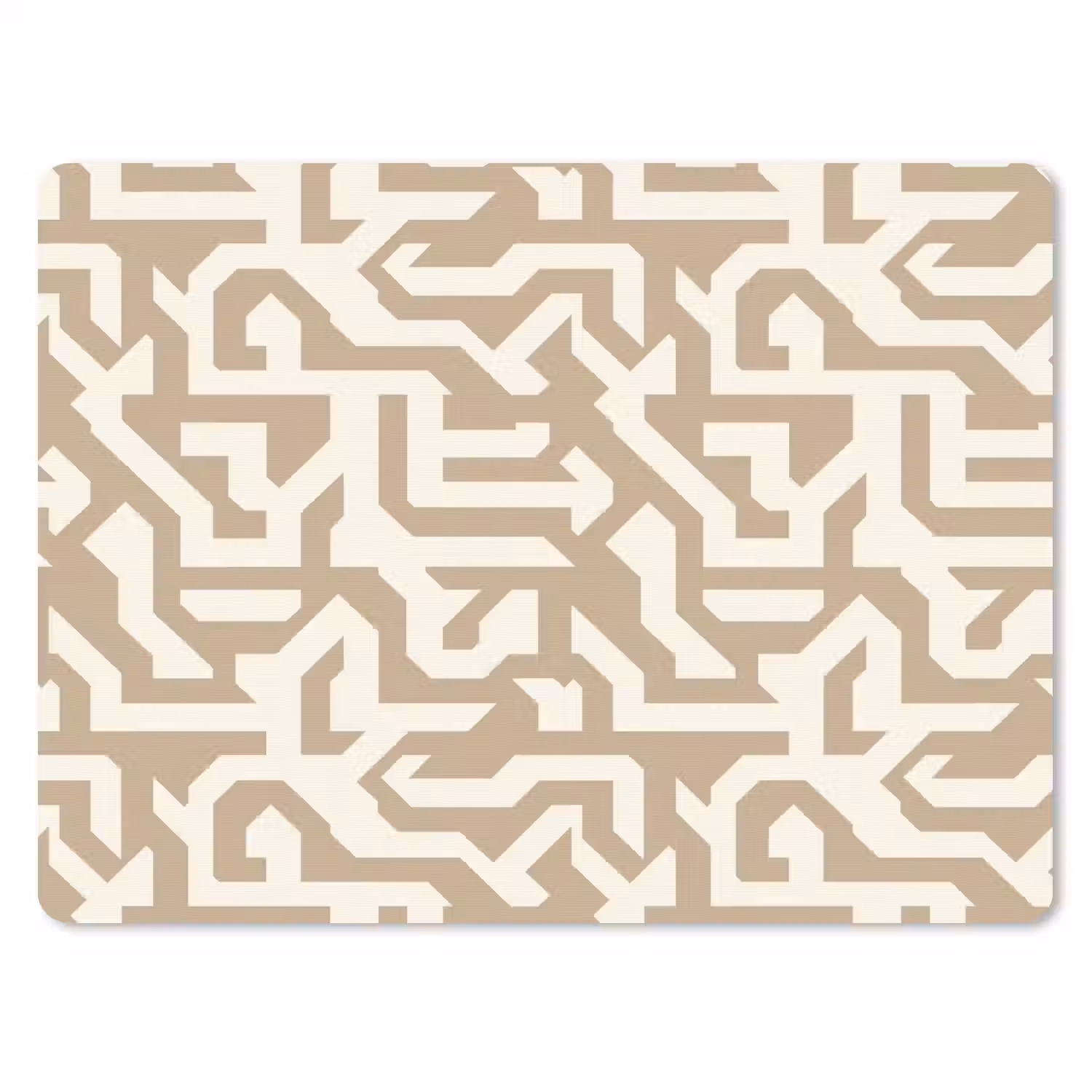 Modern - Abstract - Beige muismat rubber klein 262 -3d