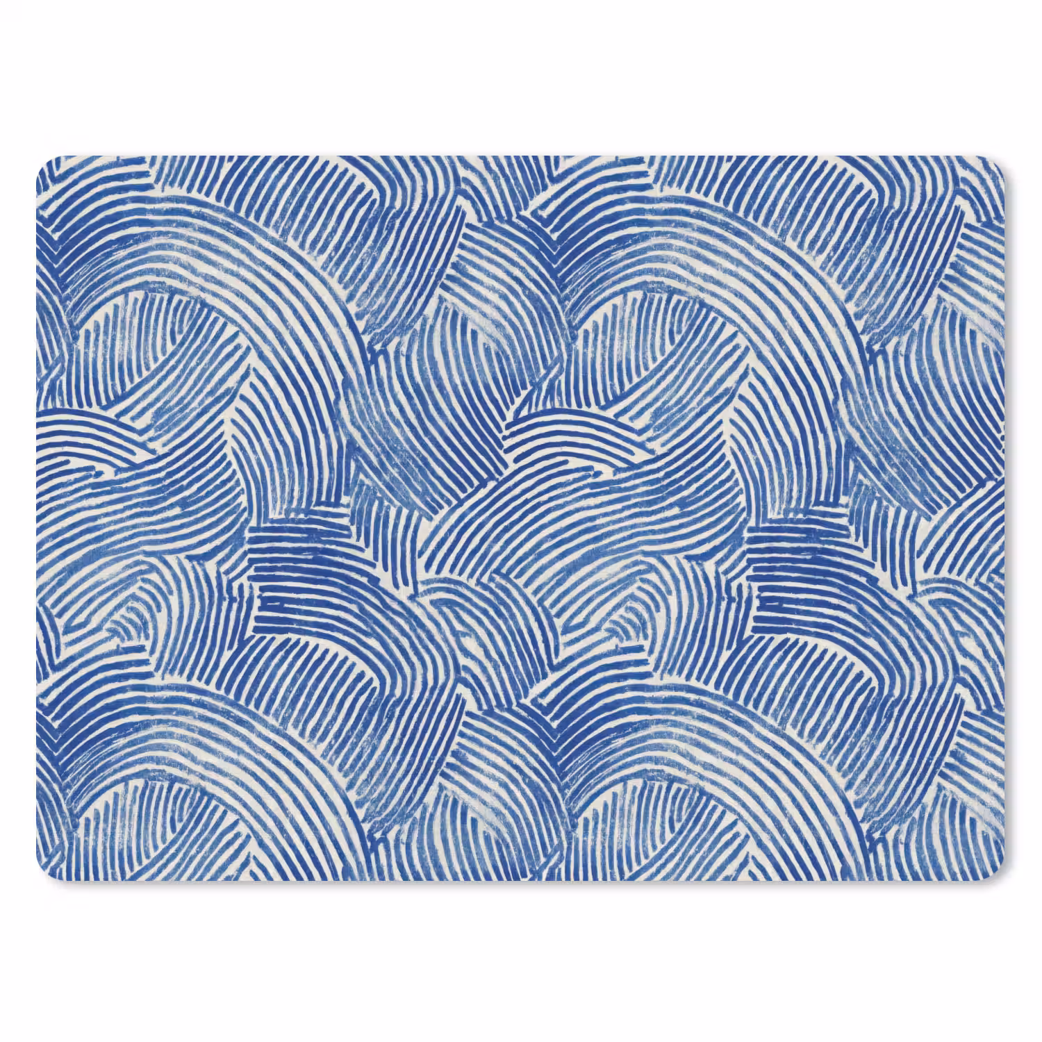 Modern - Abstract - Blauw muismat rubber klein 262 -3d