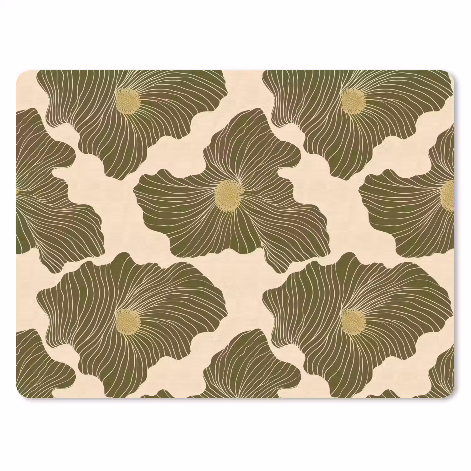 Modern - Abstract - Groen muismat rubber klein 262 -3d