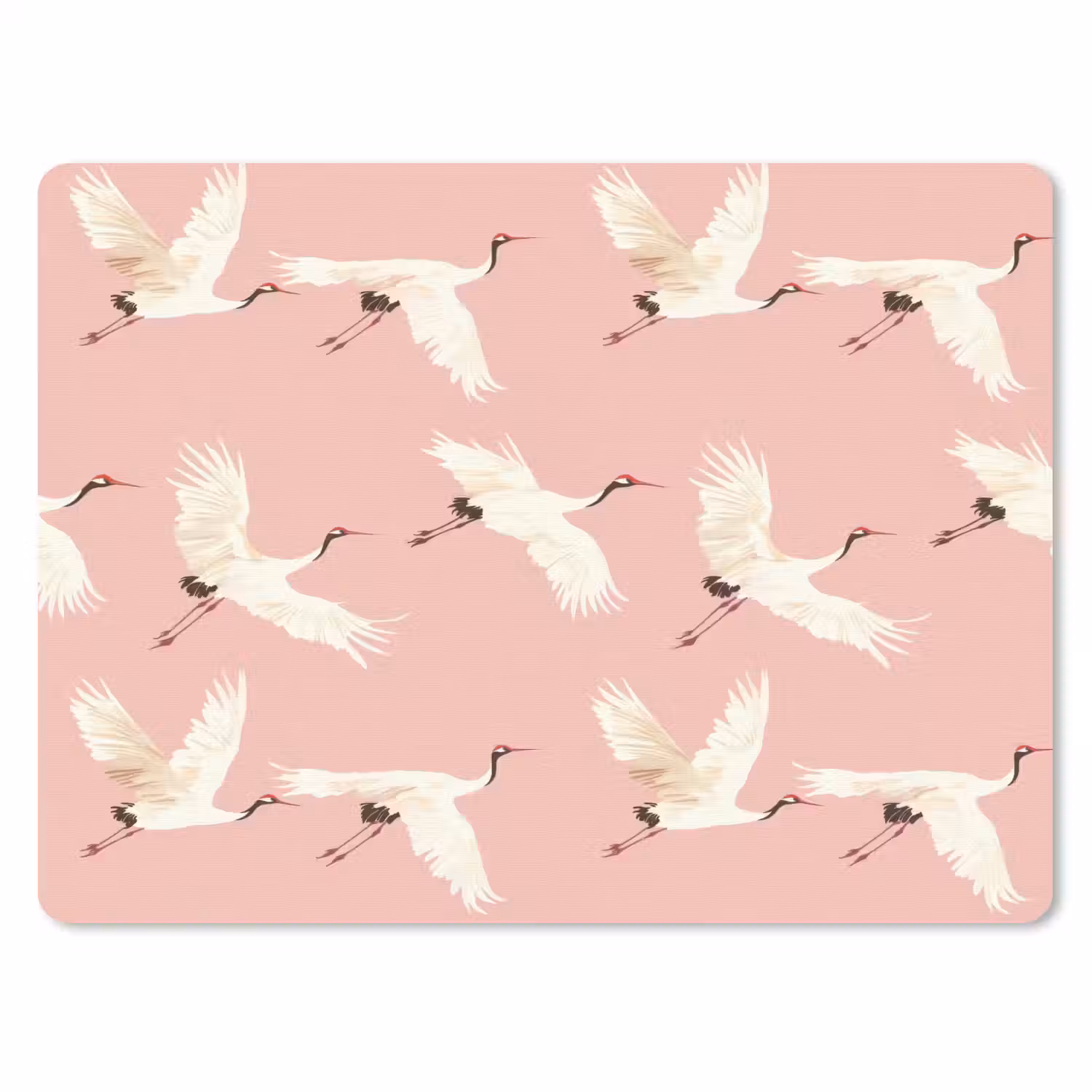 Modern - Kraanvogels - Roze muismat rubber klein 262 -3d