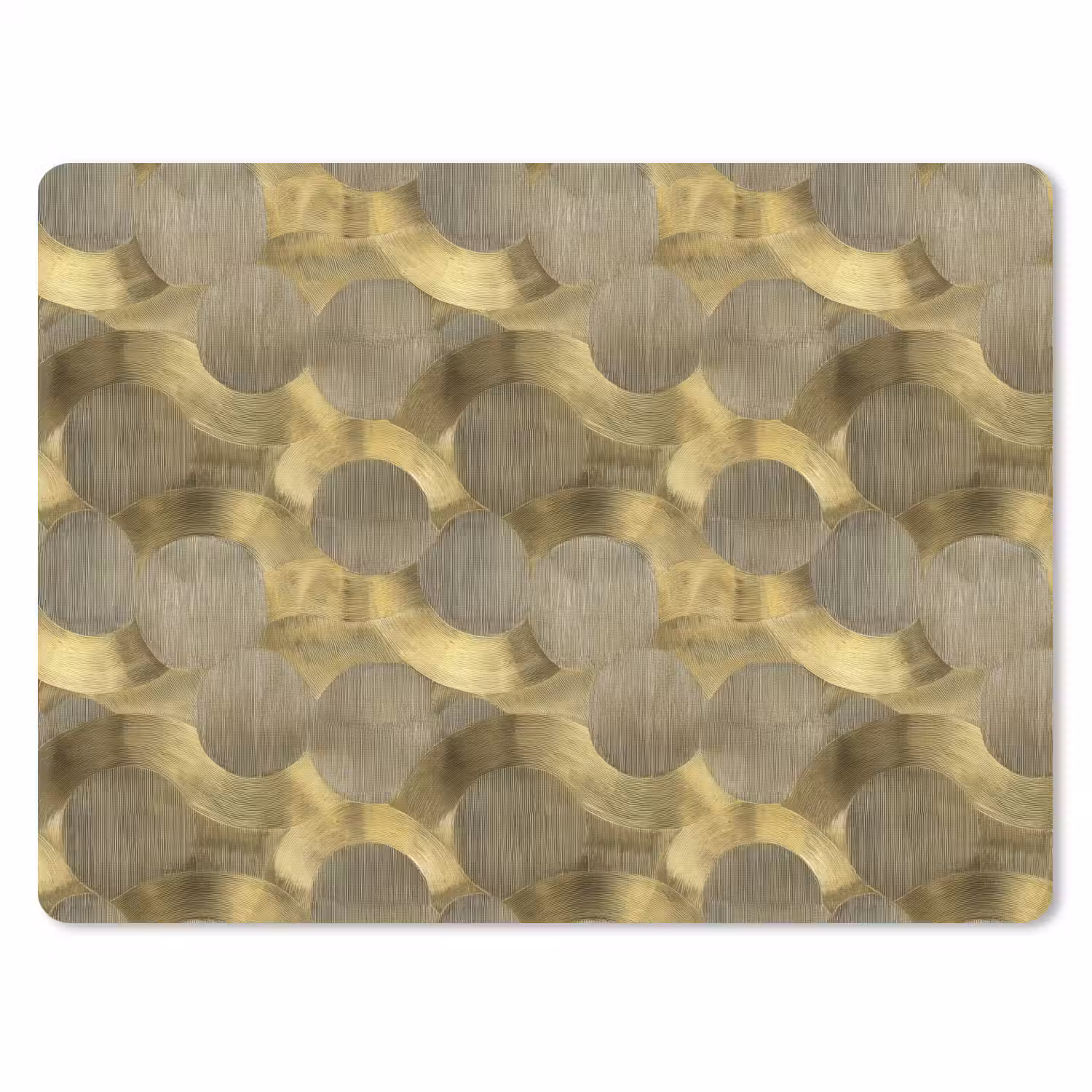 Modern - Geometrisch - Goud muismat rubber klein 262 -3d