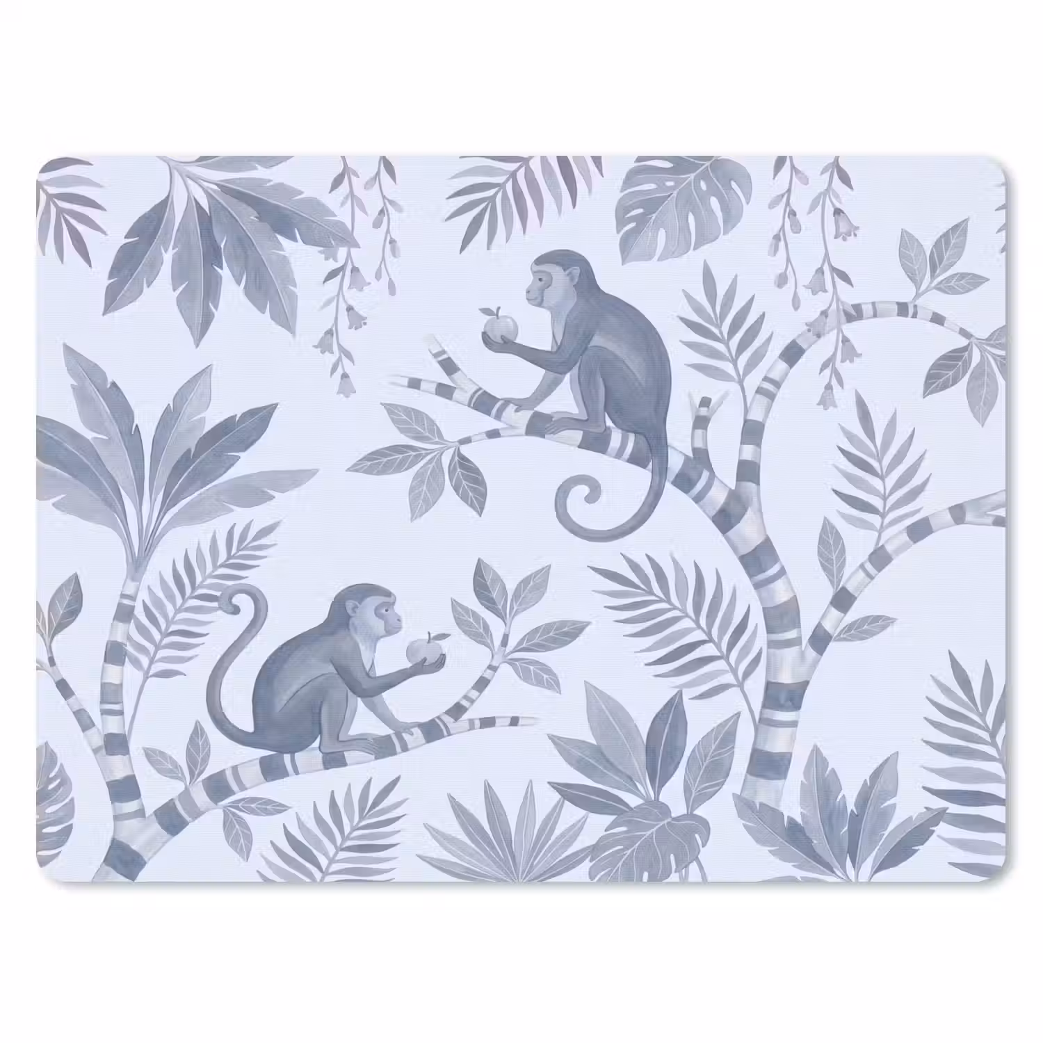 Aap - Boom - Bladeren - Jungle - Illustratie muismat rubber klein -3d