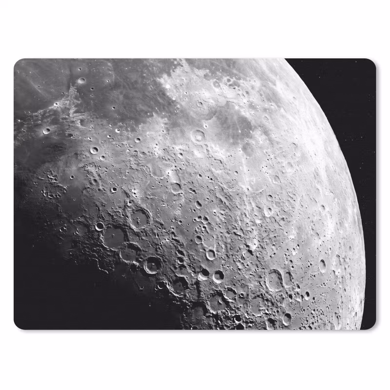 Mouse Pad - Moon - Craters - Space - Maan - Kraters - Ruimte muismat rubber klein